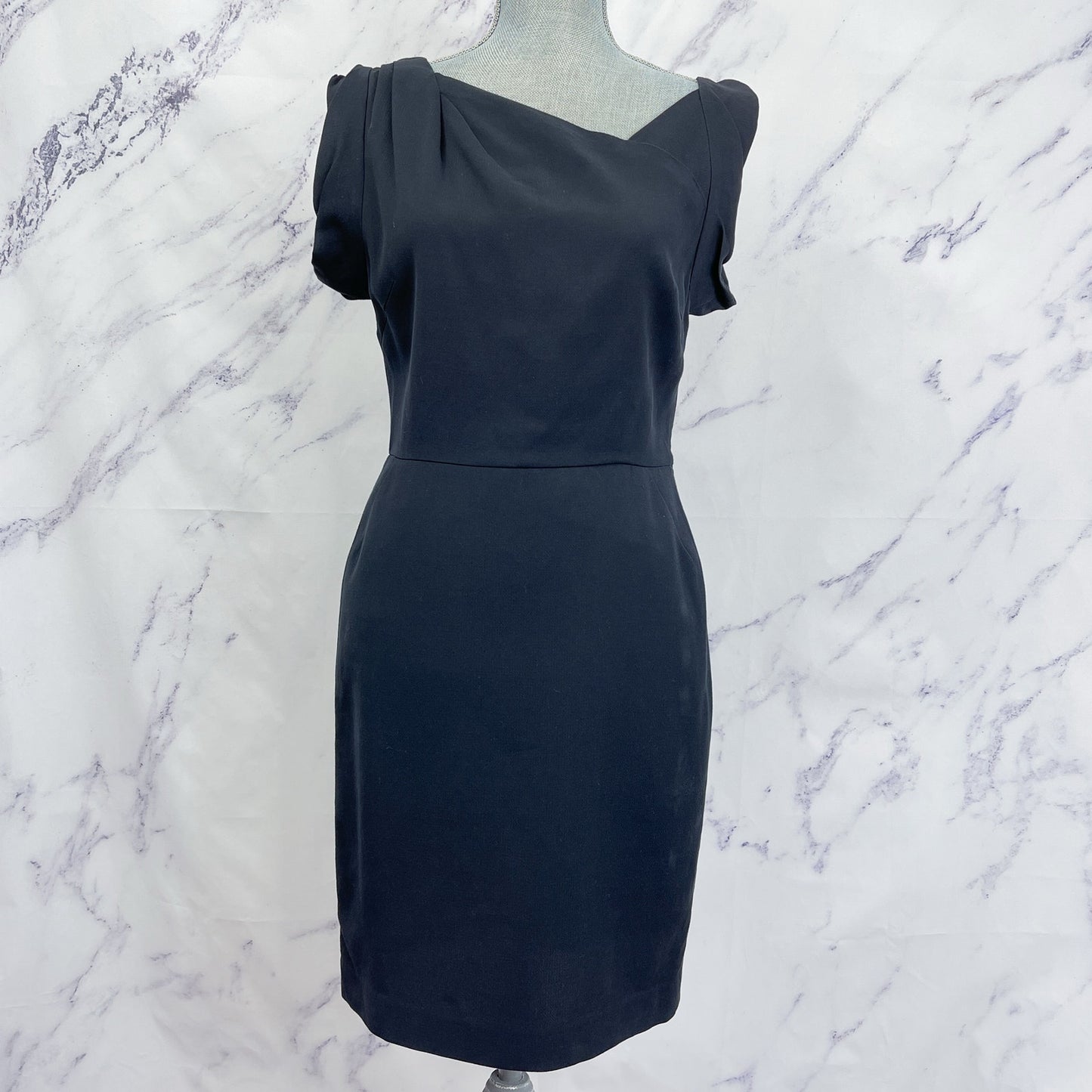 3.1 Phillip Lim | Black Asymmetrical V-Neck Sheath Dress | 4