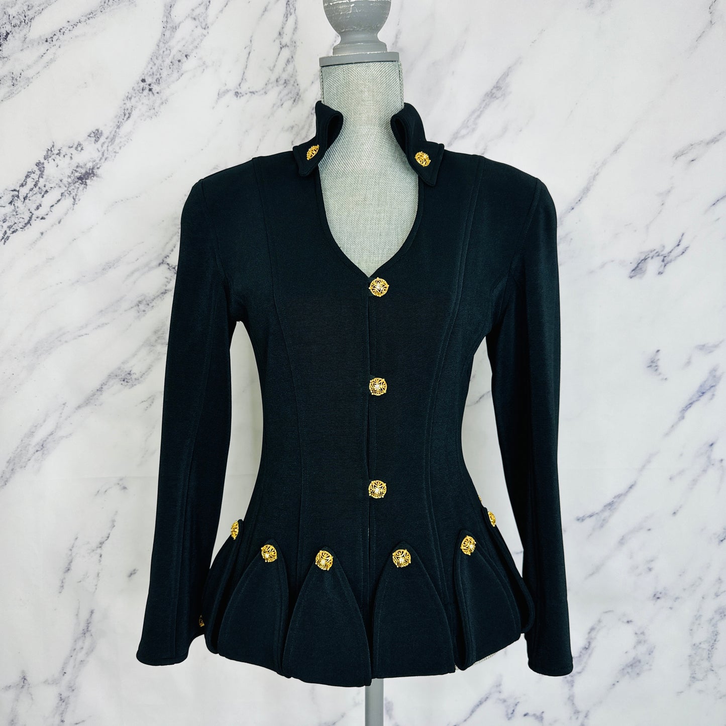 Etoile New York | Vintage Black Fitted Embellished Blazer | S