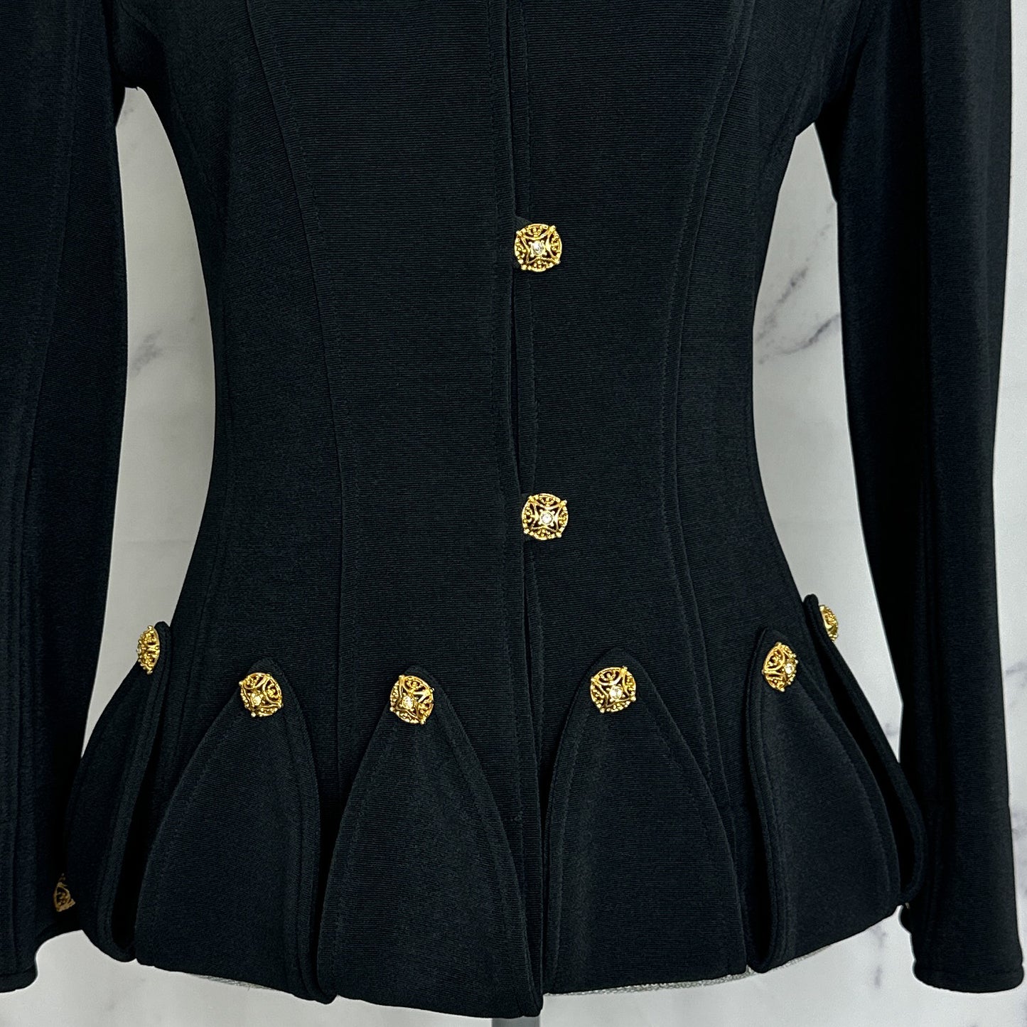 Etoile New York | Vintage Black Fitted Embellished Blazer | S