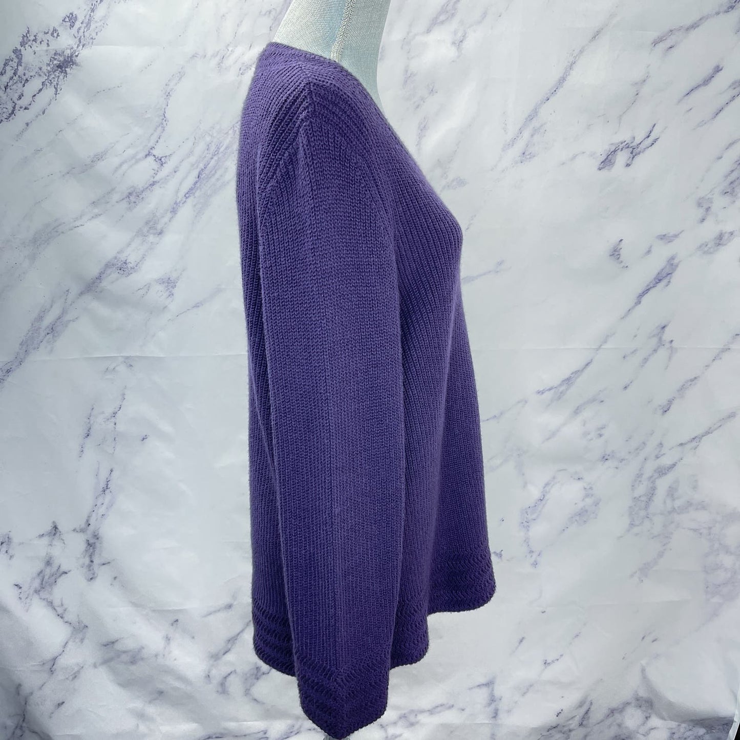 Style & Co | Purple Chunky Cable Knit Sweater | 0X