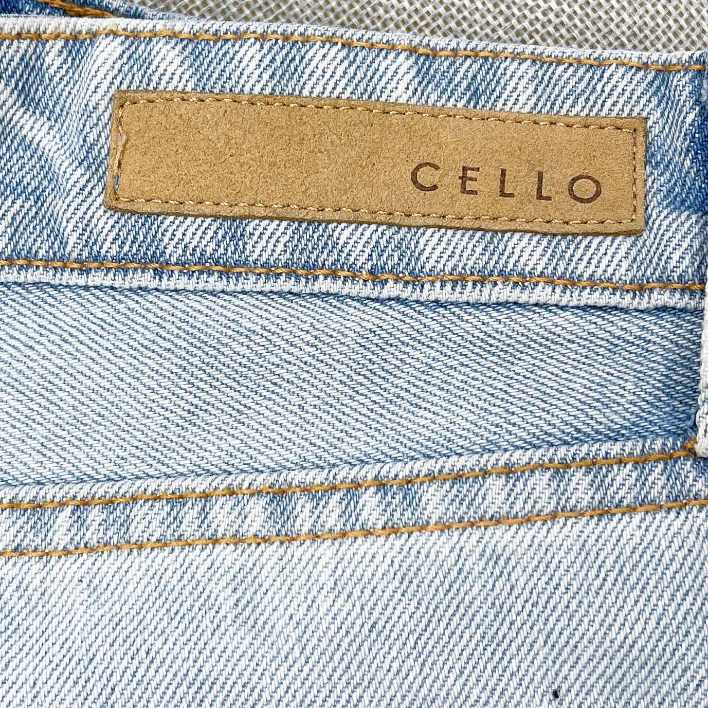 Cello | Light Wash Distressed Cut-Out Denim Shorts