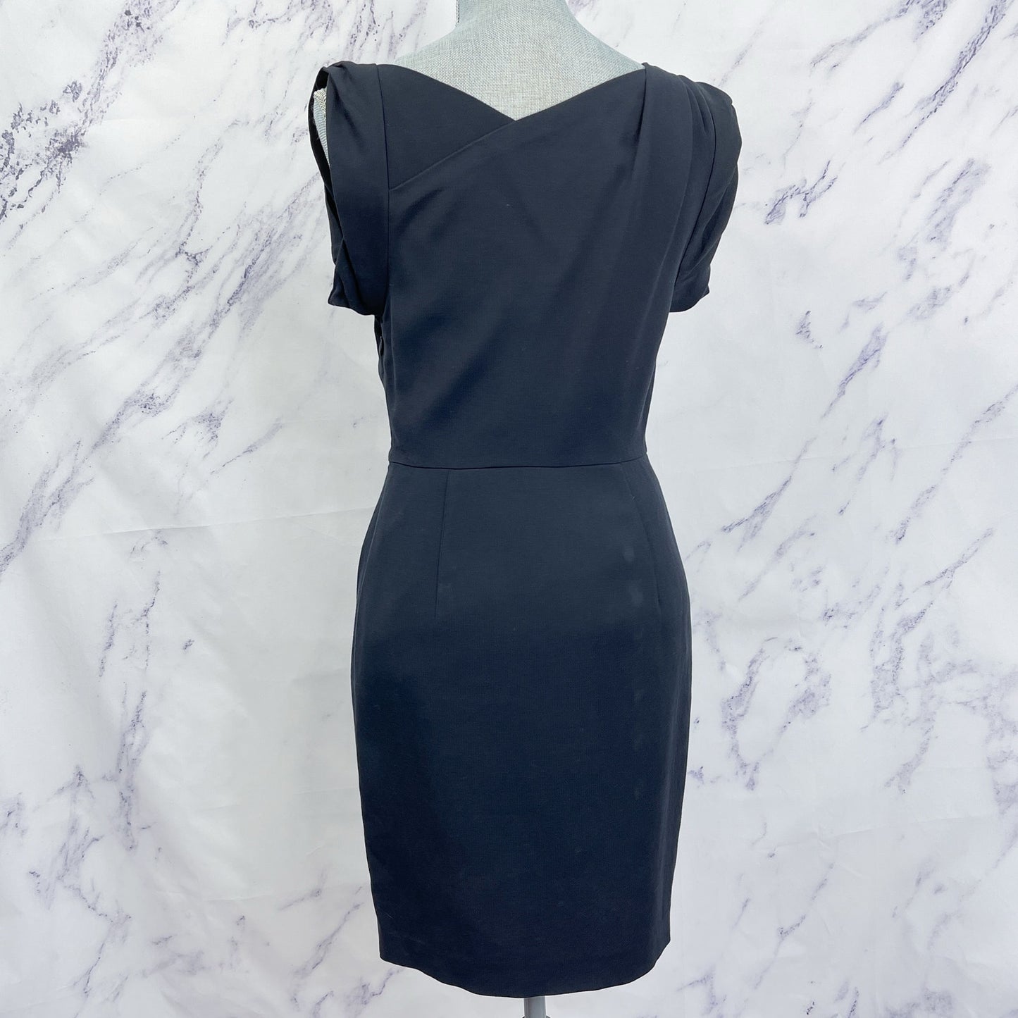 3.1 Phillip Lim | Black Asymmetrical V-Neck Sheath Dress | 4