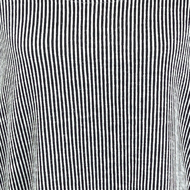 W5 | Black & White Striped 3/4 Sleeve Shirt | 3X