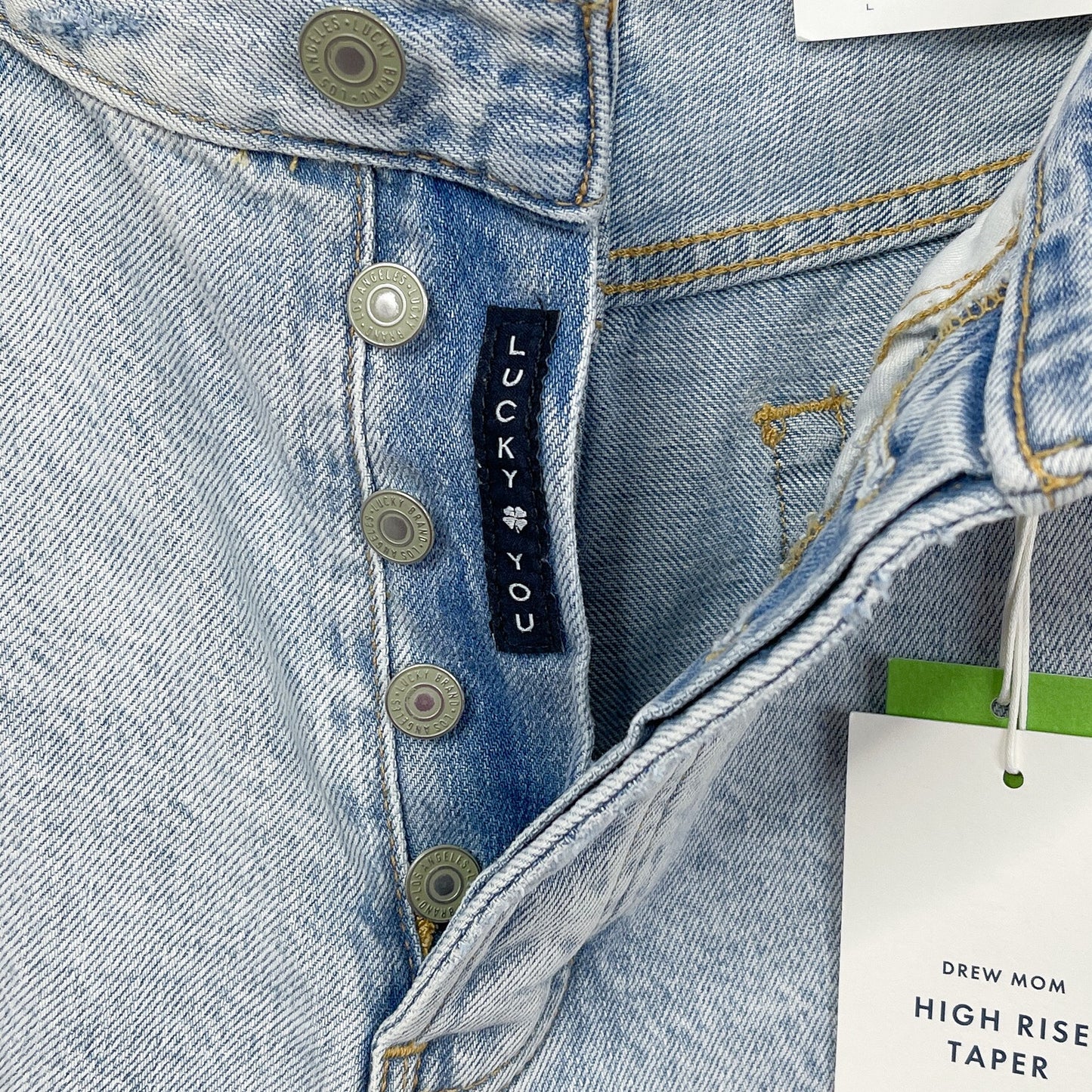 Lucky Brand | Drew Mom High Rise Taper Light Wash Jeans | 12/31 Ankle