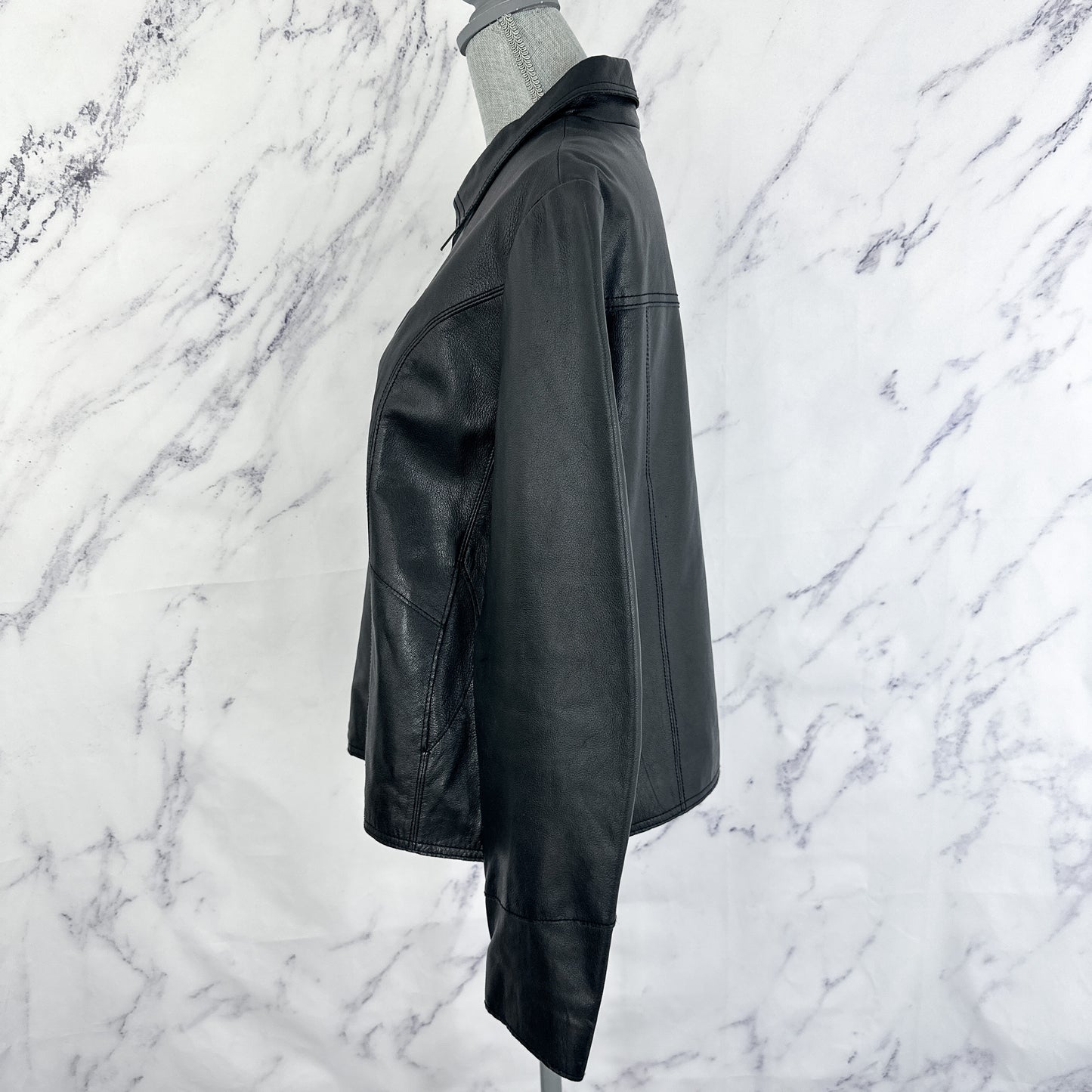 GAP | Vintage Black Genuine Leather Jacket | XL