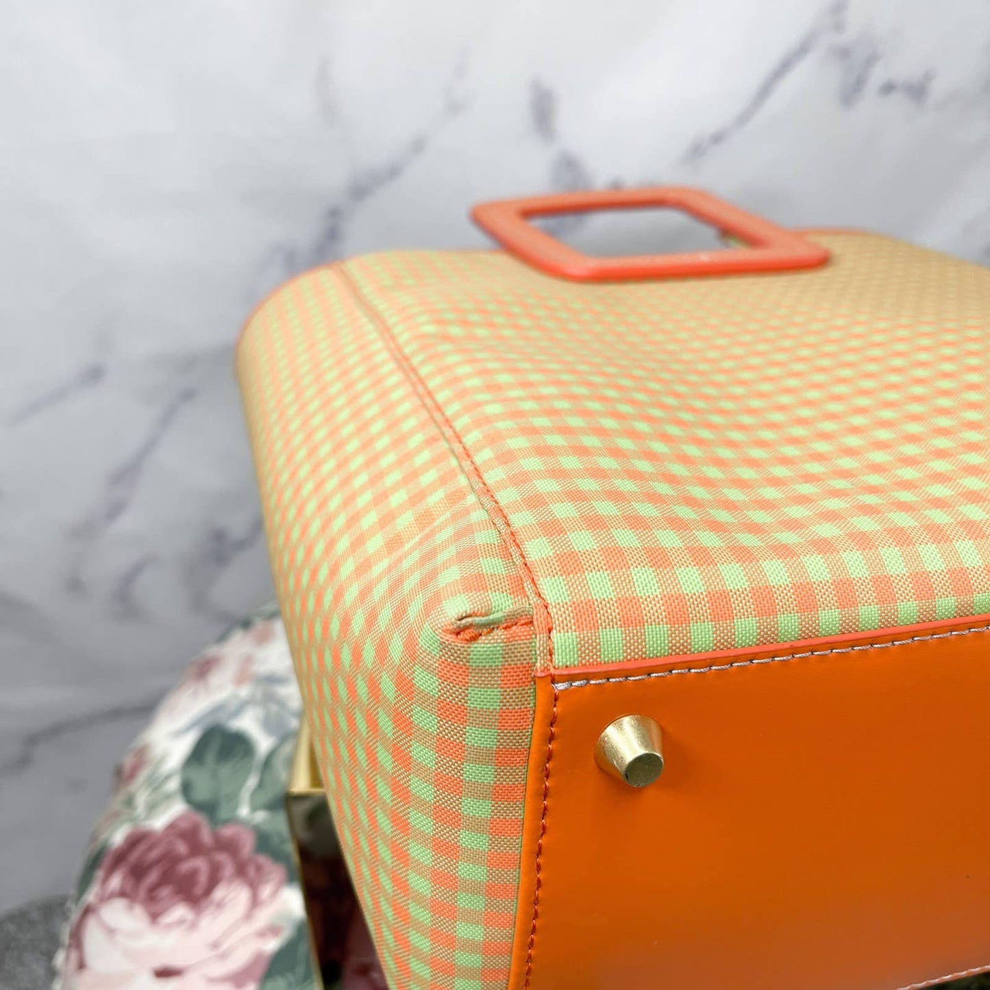 STAUD | Shirley Gingham Nylon Tote Bag