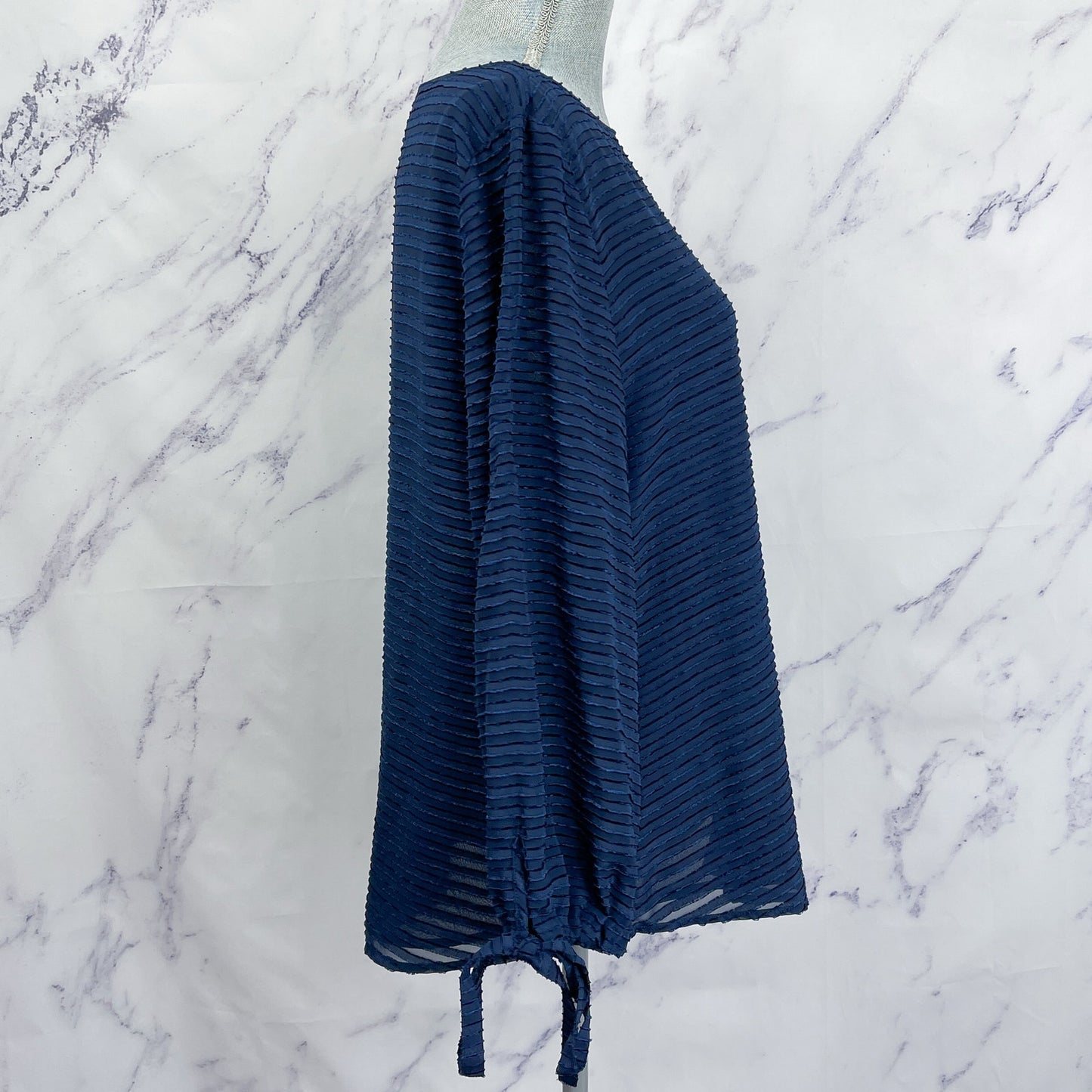Banana Republic | Navy Semi-Sheer Long Sleeve Shirt | L