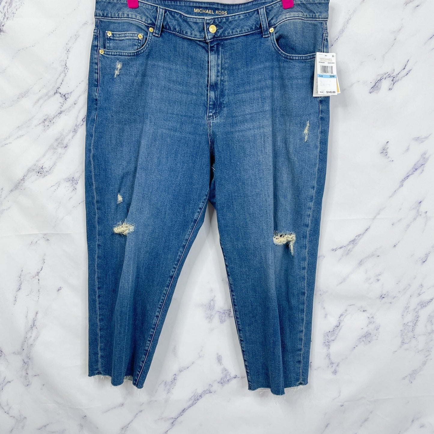 MICHAEL Michael Kors | Distressed Union Wash Capri | 20W