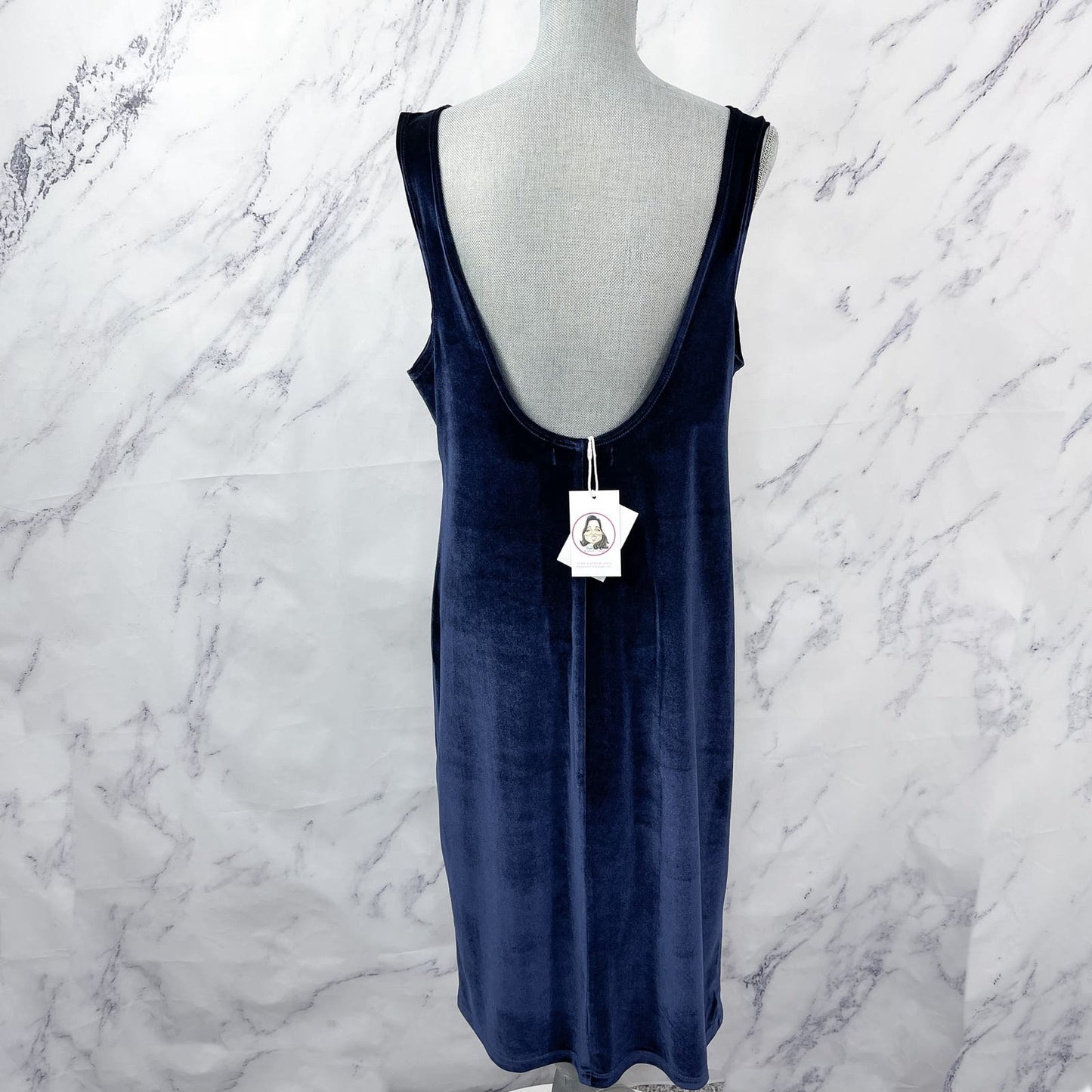 Reformation | Navy Blue Velour Dress | XL