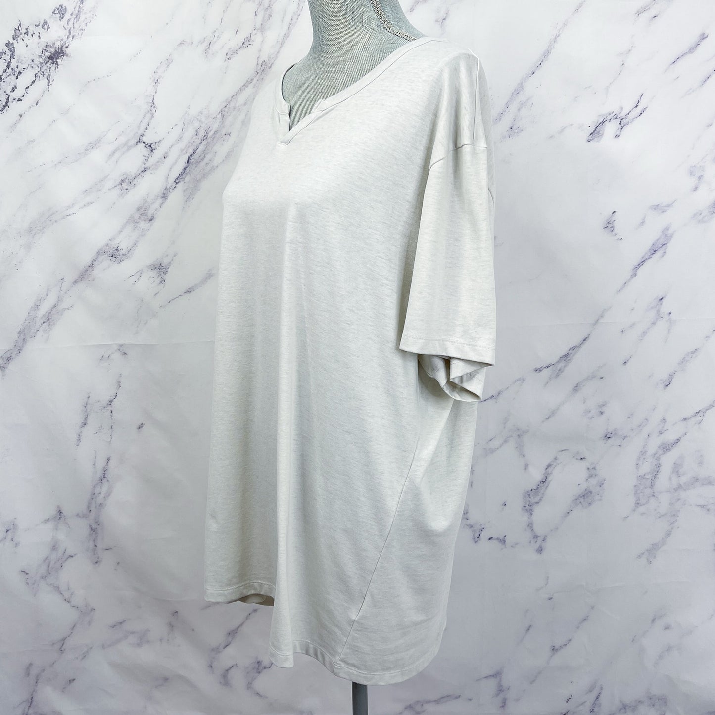 INC | Light Gray V-Cut Neck T-Shirt | XXL