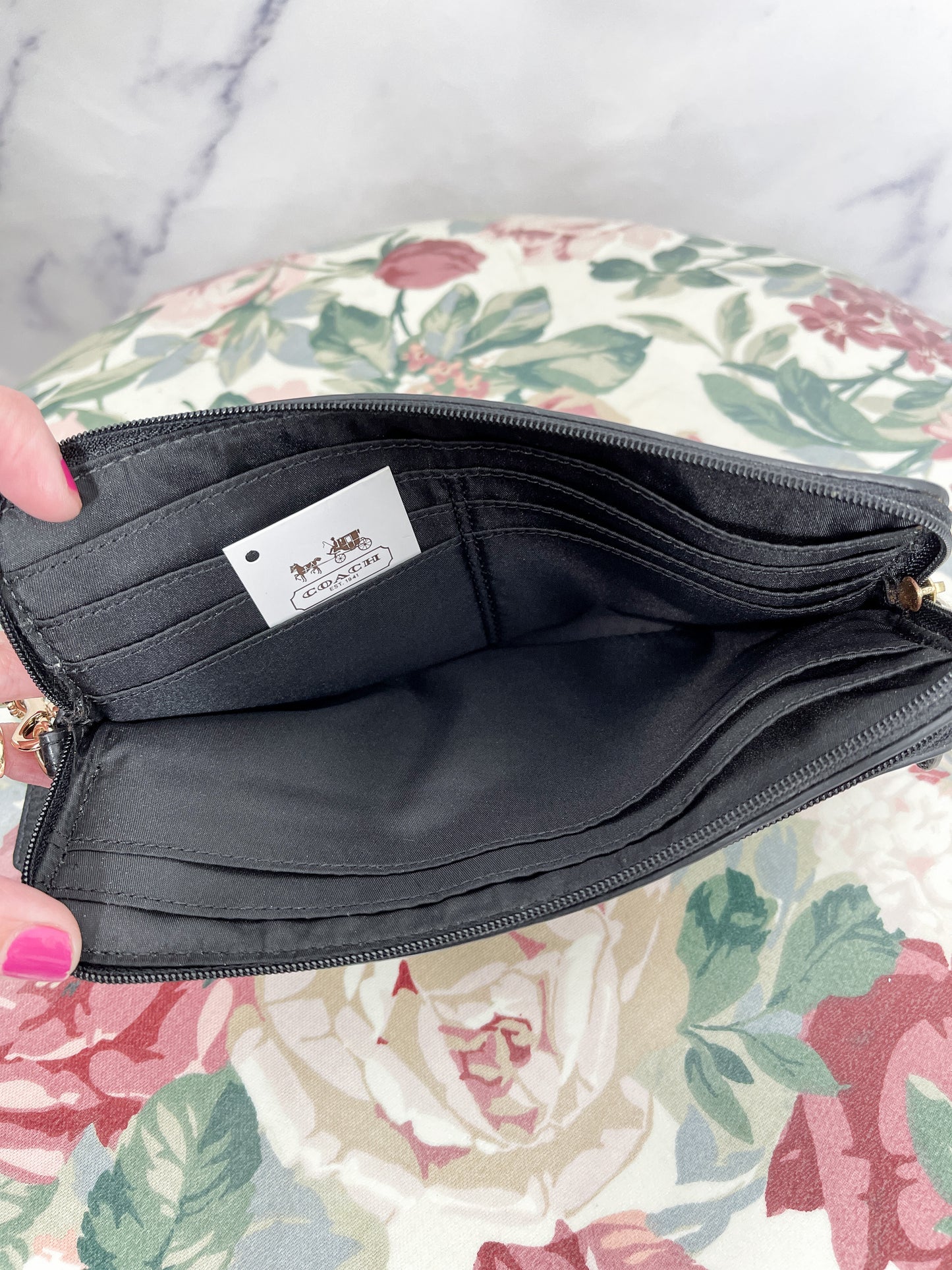 Coach | Madison Black Double Zipper Wallet