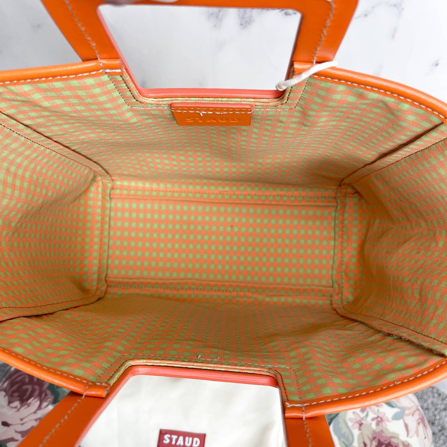 STAUD | Shirley Gingham Nylon Tote Bag
