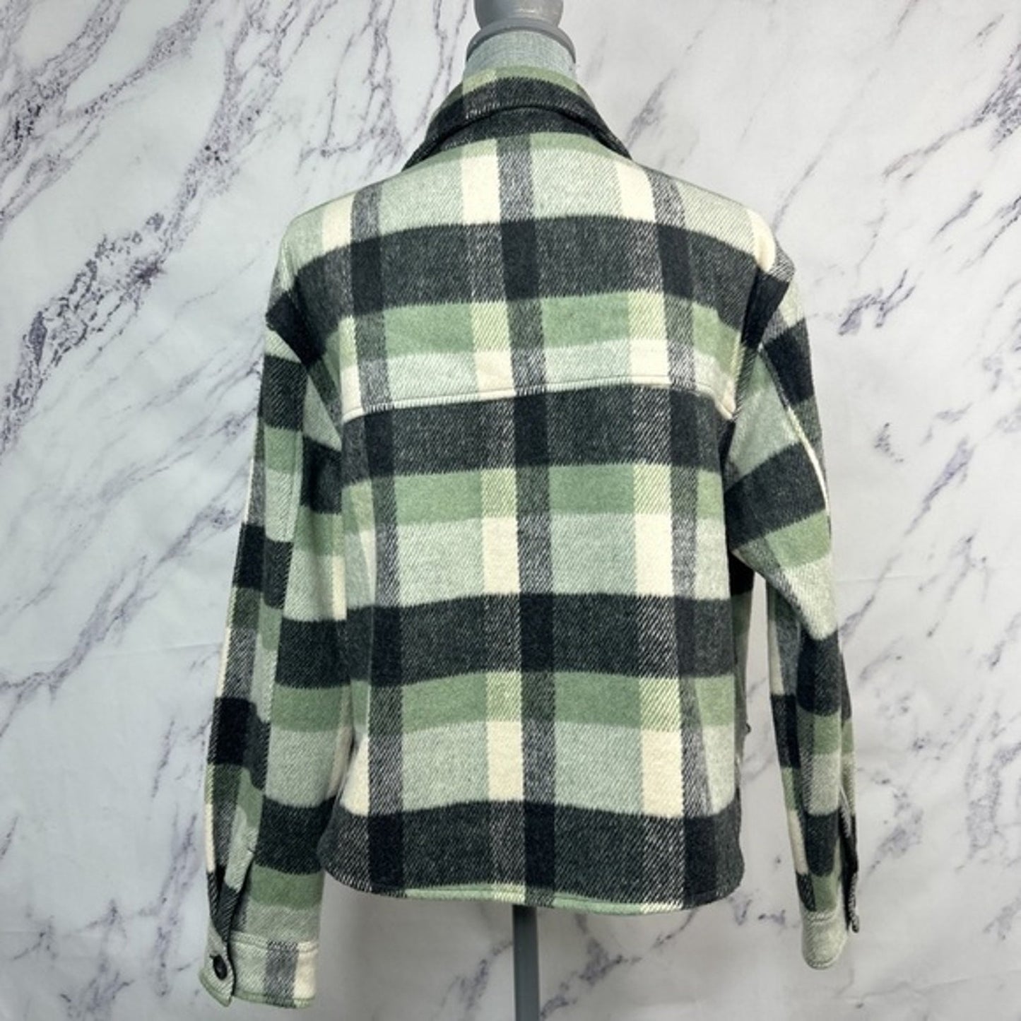 Joie | Green/Black Plaid Button-Down Shirt/Jacket | L
