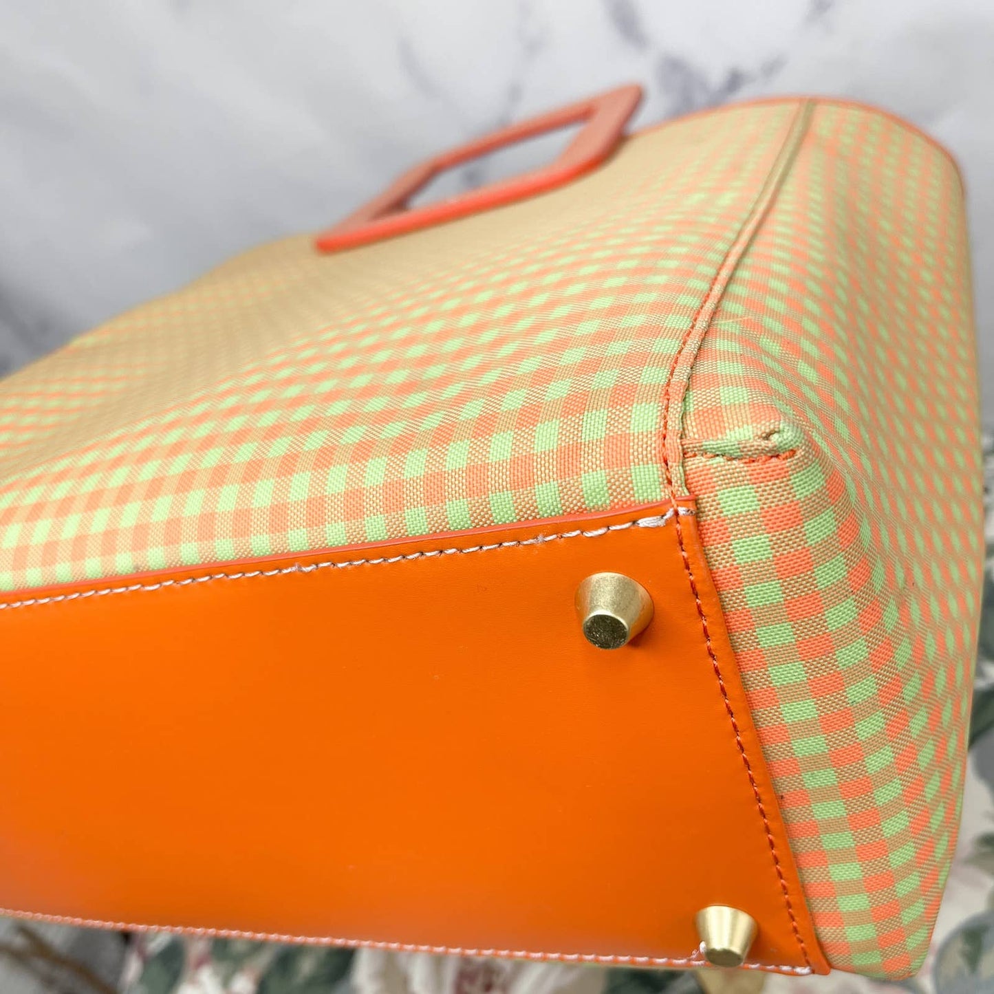 STAUD | Shirley Gingham Nylon Tote Bag
