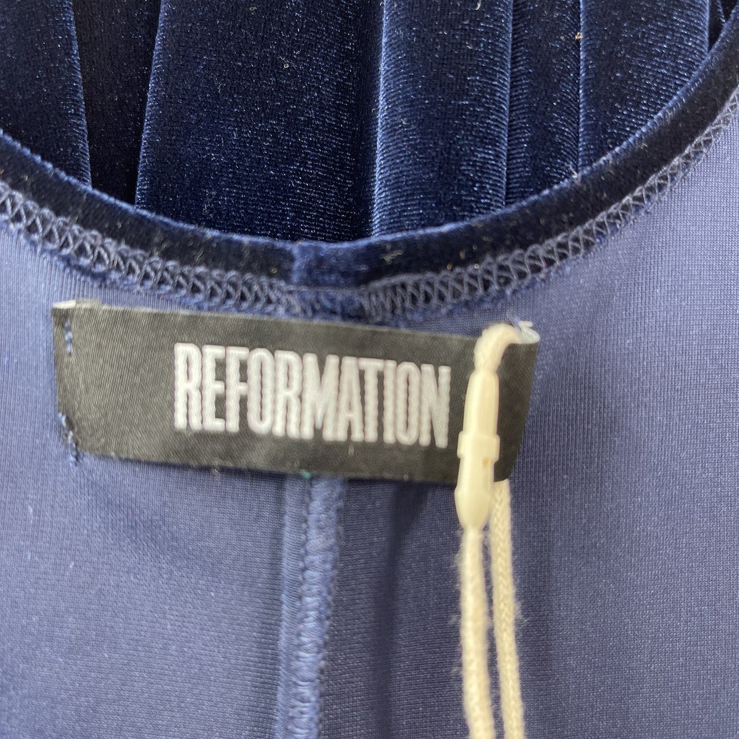 Reformation | Navy Blue Velour Dress | XL