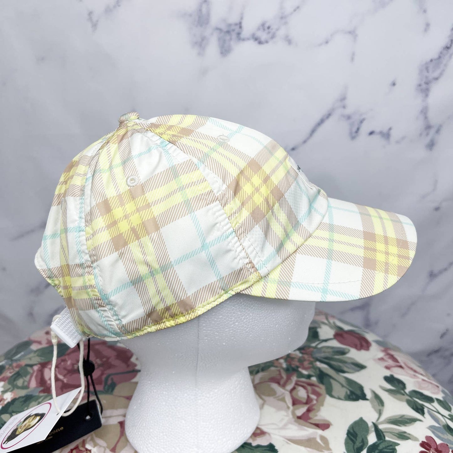 Rag & Bone | Addison Plaid Yellow Baseball Cap