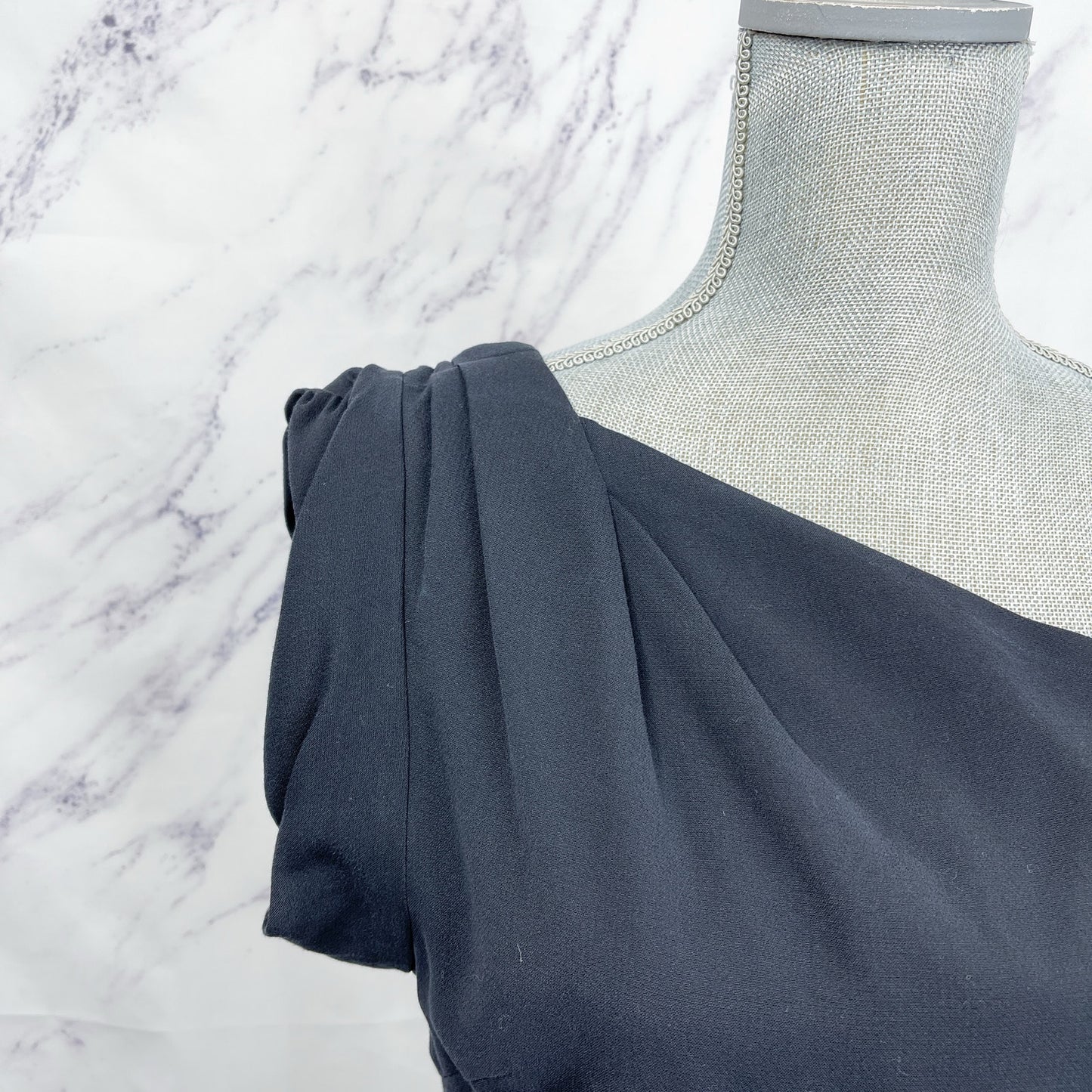 3.1 Phillip Lim | Black Asymmetrical V-Neck Sheath Dress | 4