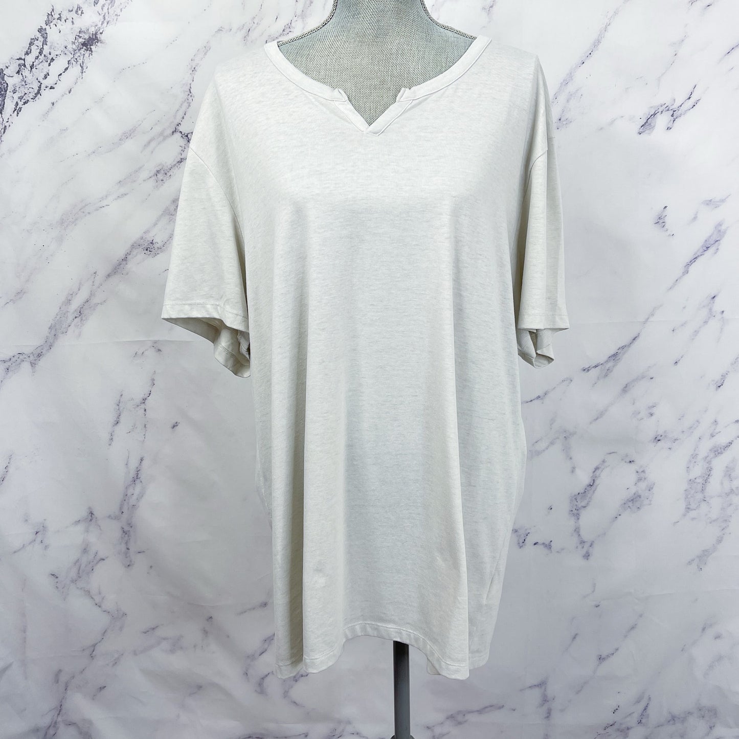 INC | Light Gray V-Cut Neck T-Shirt | XXL