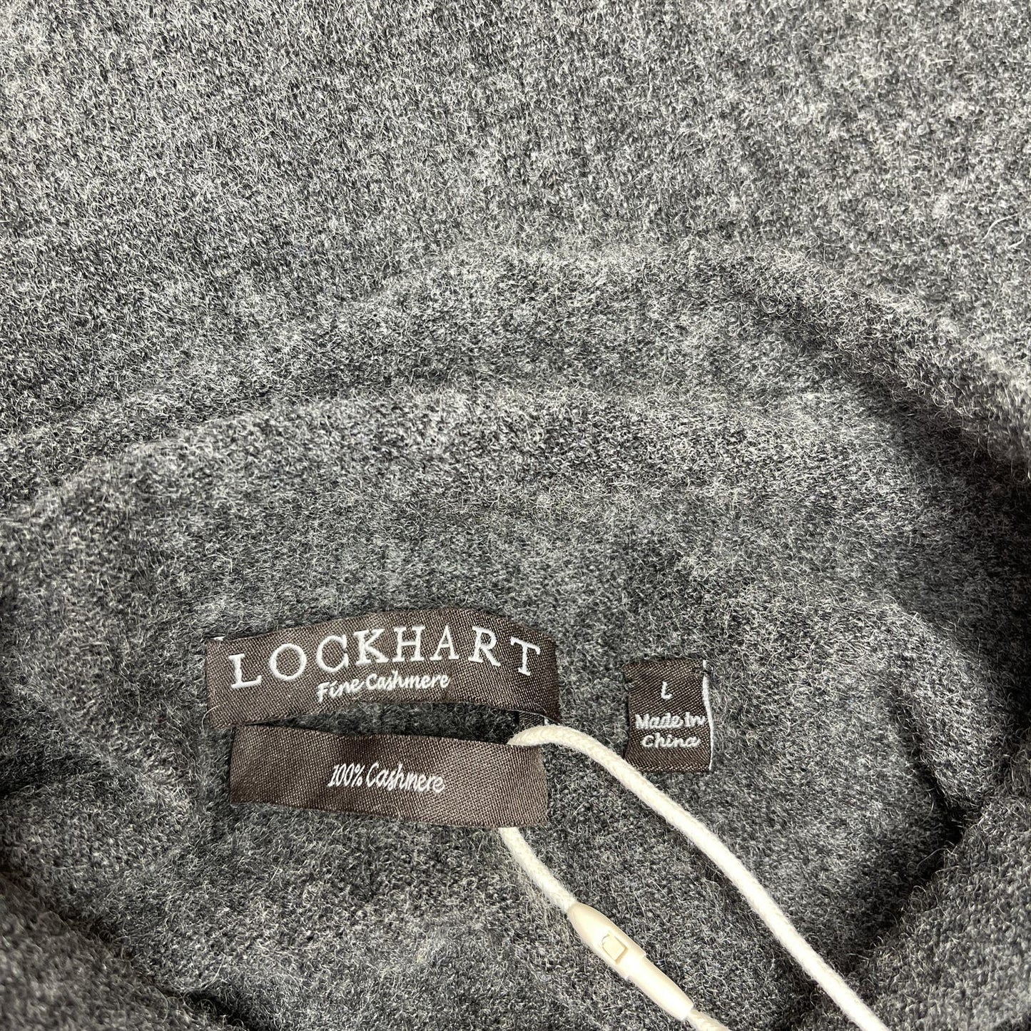 Lockhart | Charcoal Grey Cashmere Mock Sweater | L