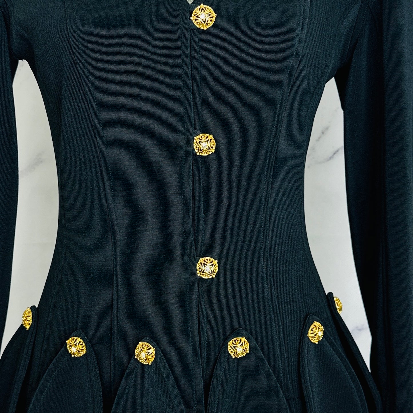 Etoile New York | Vintage Black Fitted Embellished Blazer | S