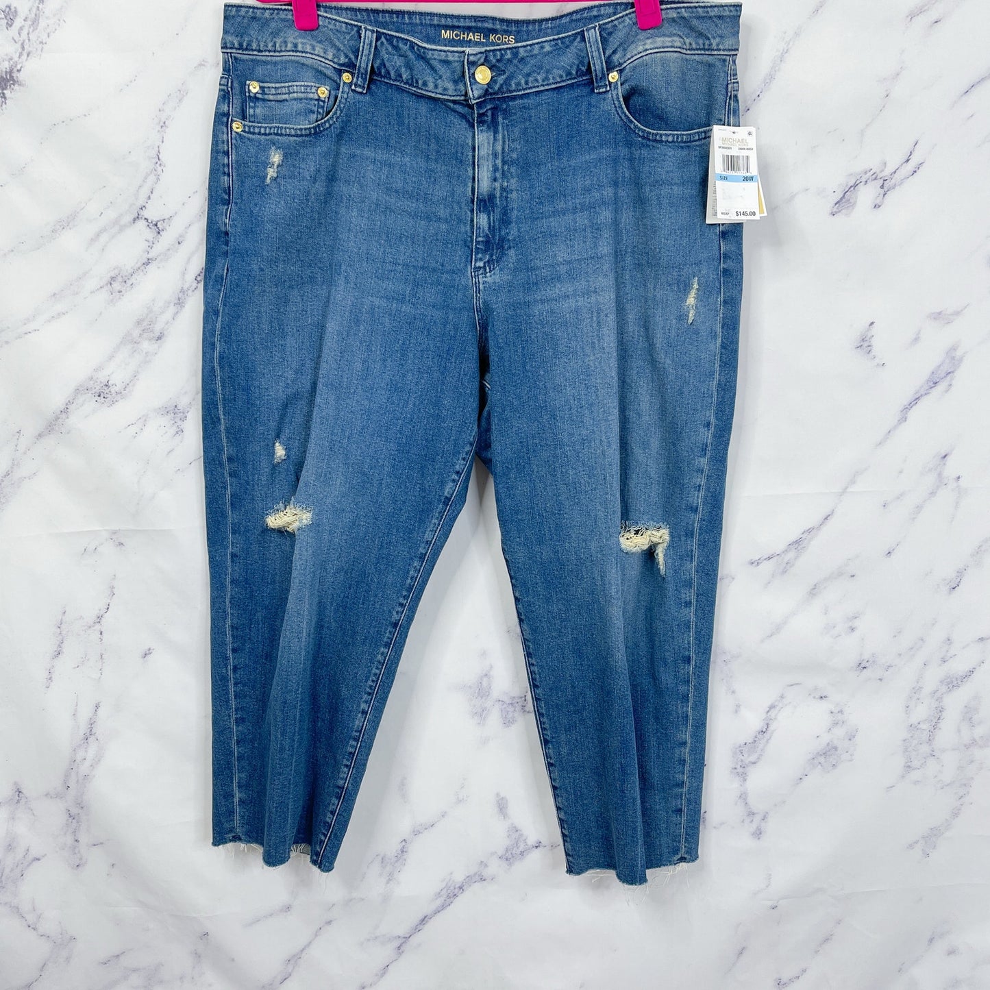 MICHAEL Michael Kors | Distressed Union Wash Capri | 20W