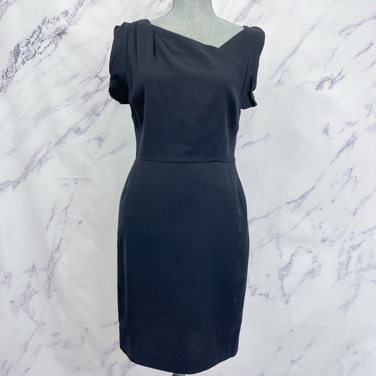 3.1 Phillip Lim | Black Asymmetrical V-Neck Sheath Dress | 4