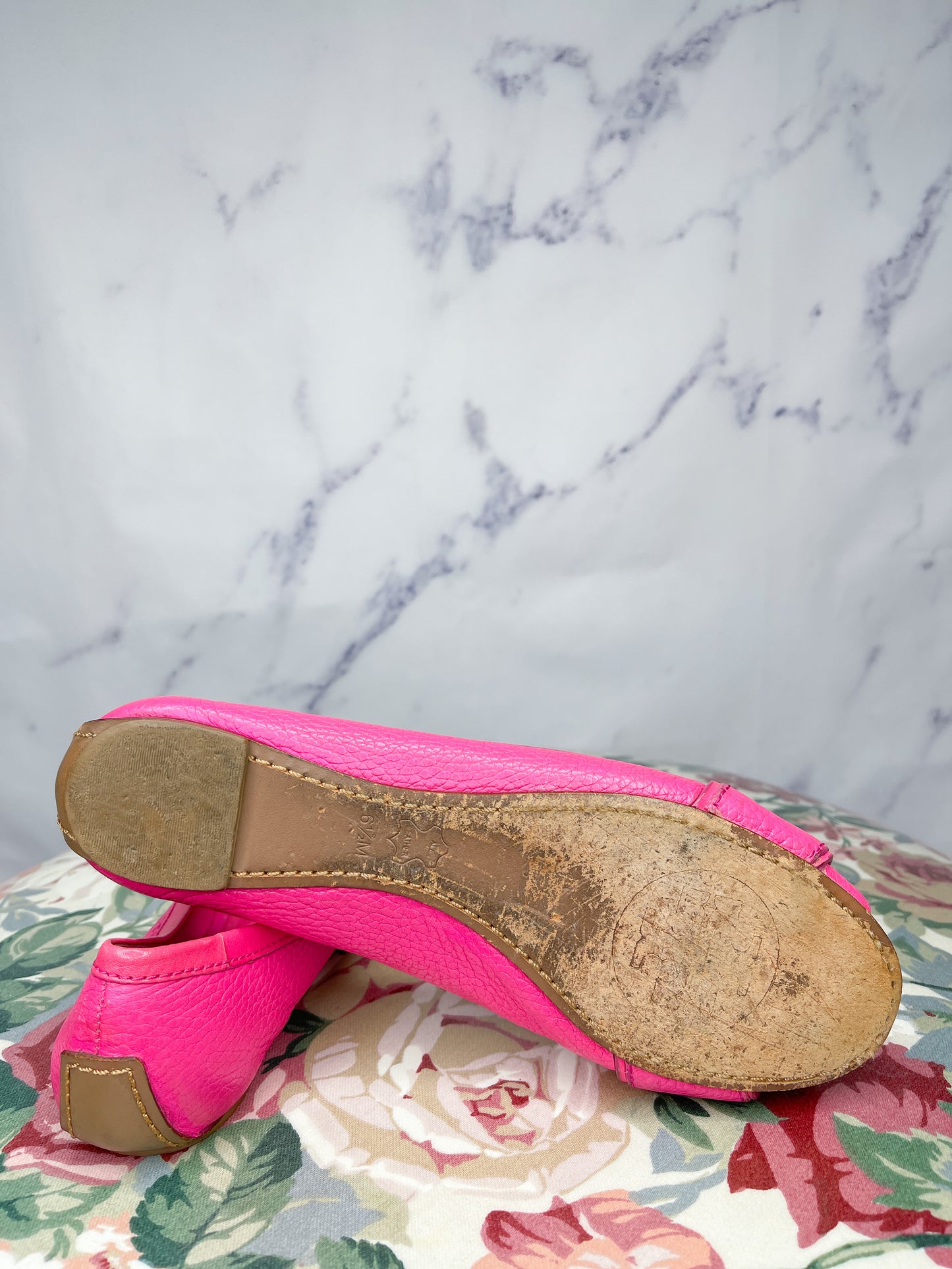 Tory Burch | Pink Fuchsia Open Toe Flats