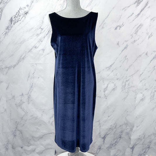 Reformation | Navy Blue Velour Dress | XL