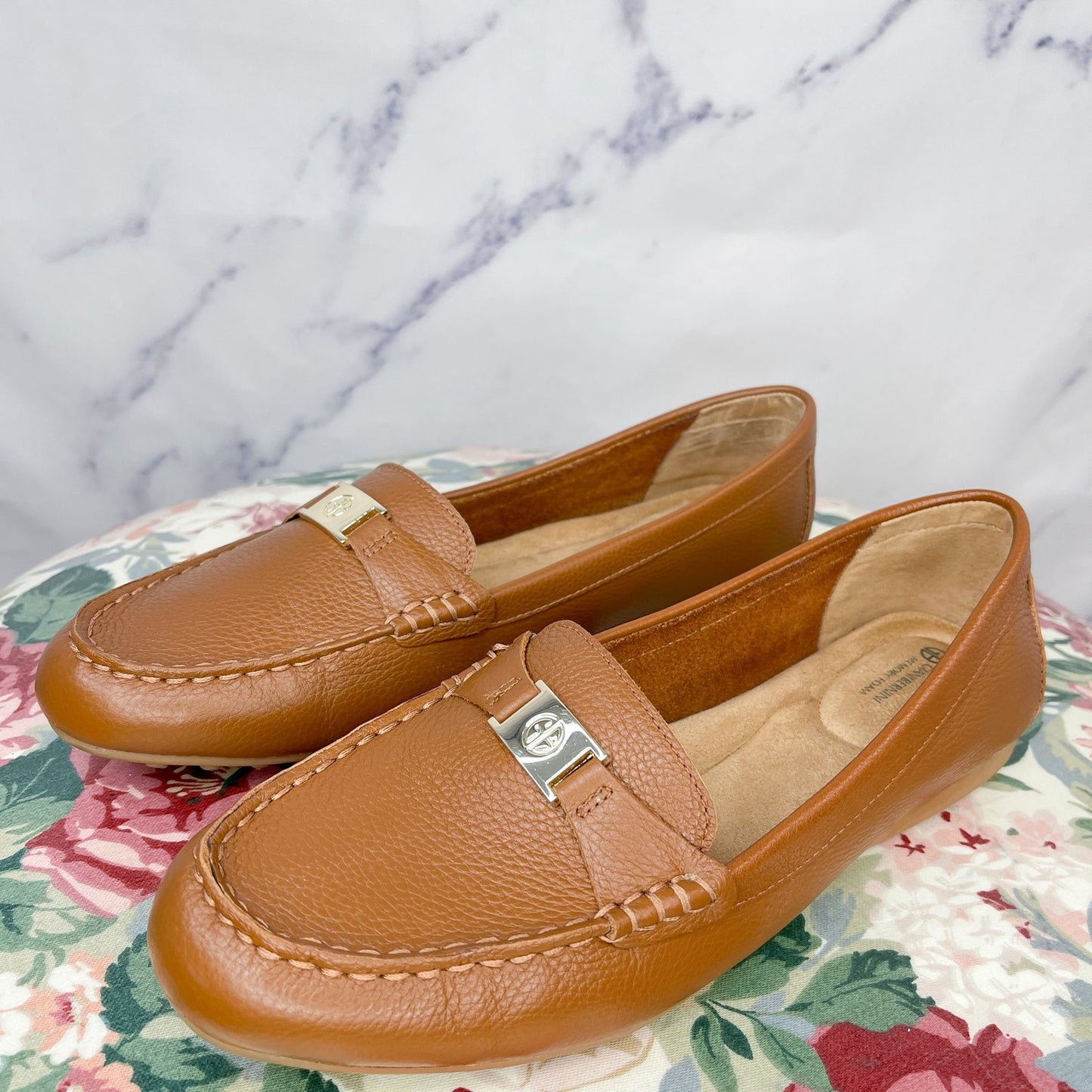 Giani Bernini | Dailyn Leather Loafer in Saddle Brown | 10