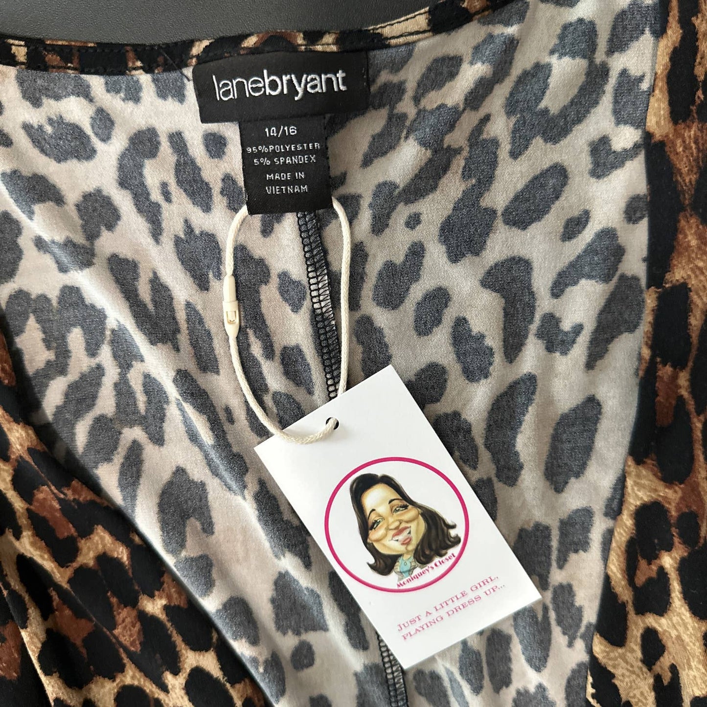 Lane Bryant | Leopard Print Faux Wrap Dress | Sz 14/16