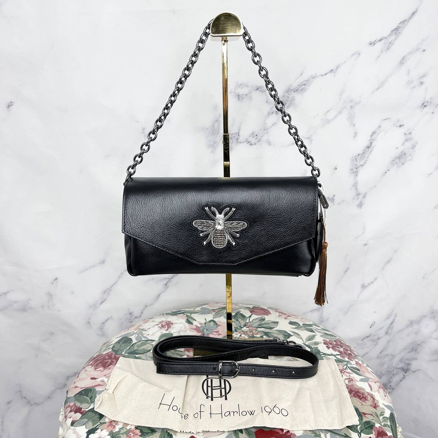 House of Harlow 1960 | Embellished Bee Shoulder Bag