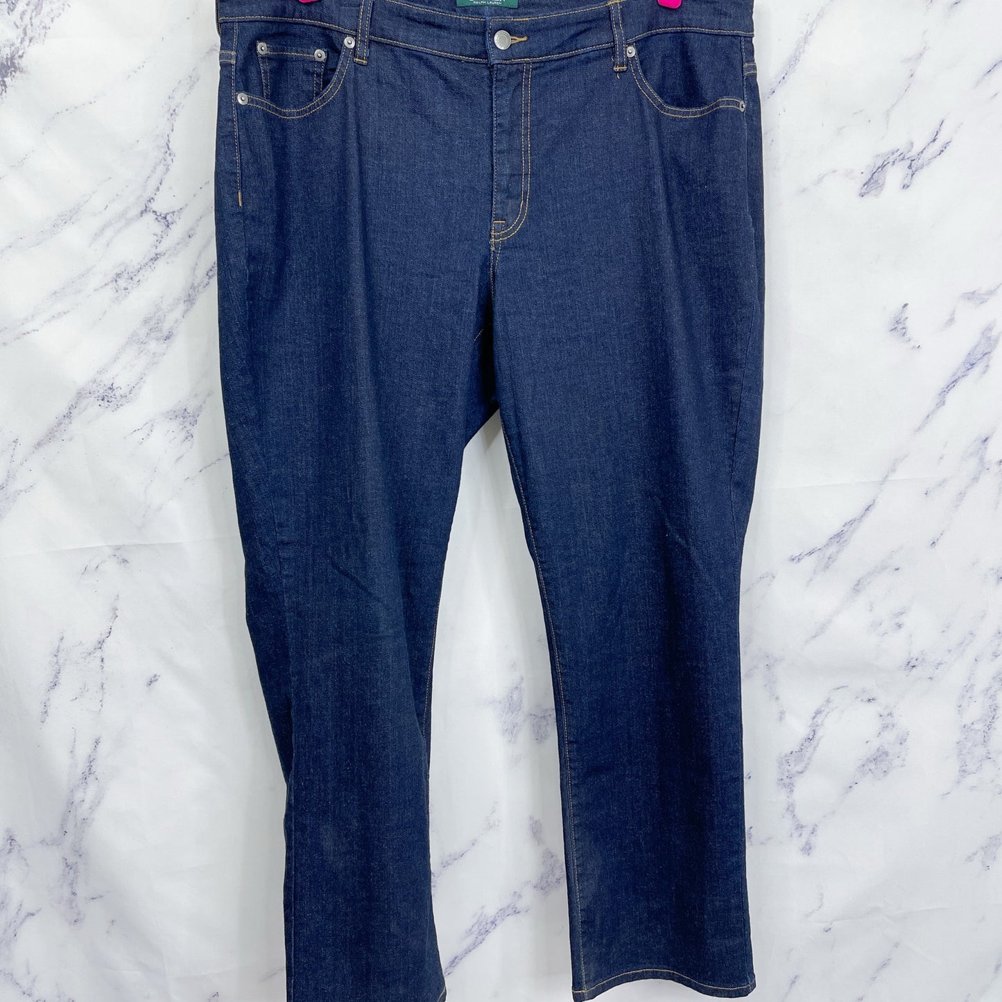 LAUREN Ralph Lauren | Modern Straight Curvy Dark Denim Jeans | 20W