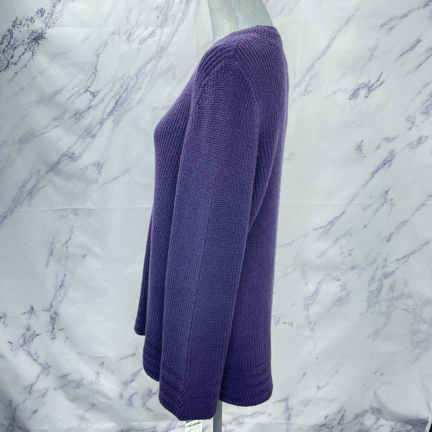Style & Co | Purple Chunky Cable Knit Sweater | 0X