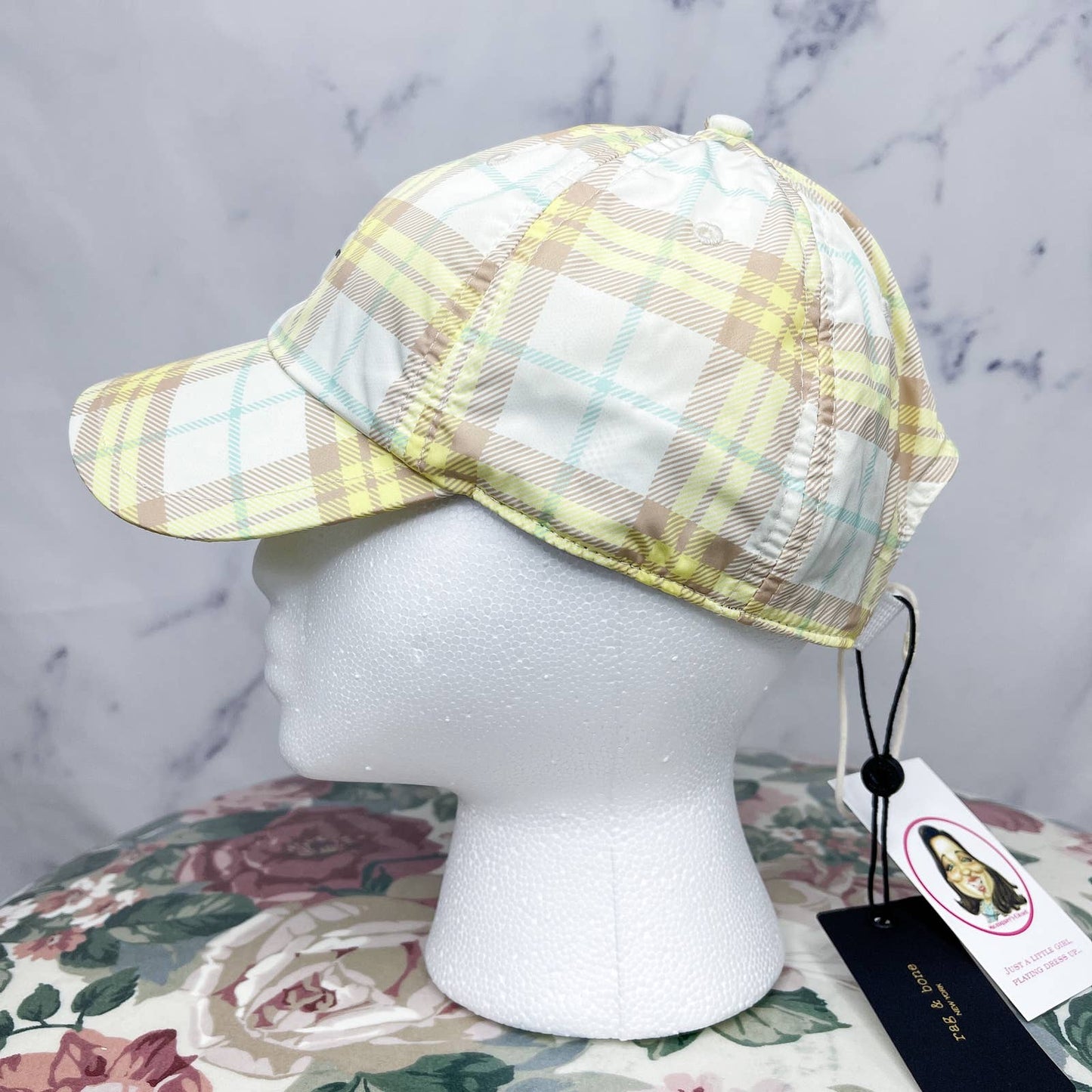 Rag & Bone | Addison Plaid Yellow Baseball Cap