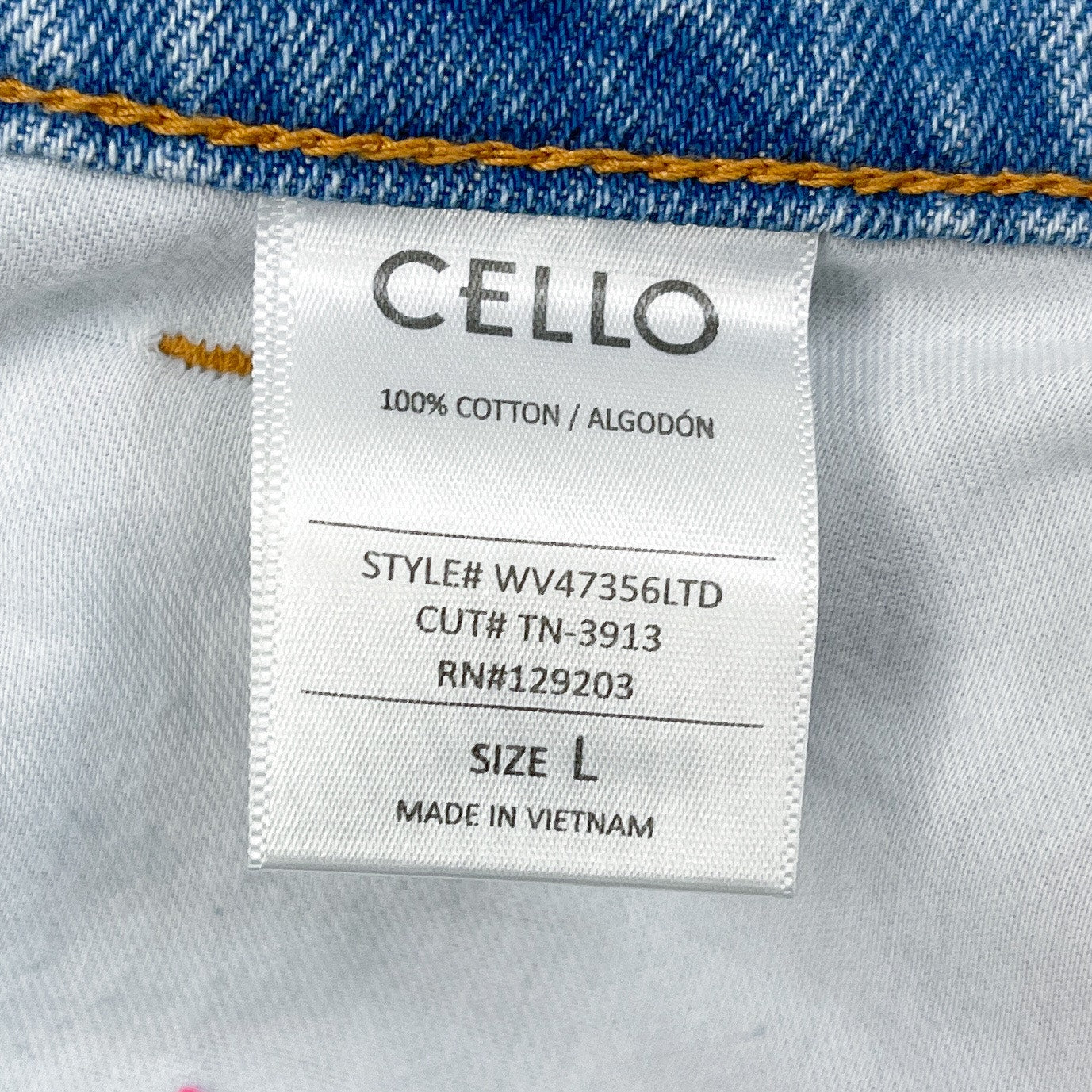 Cello | Light Wash Distressed Cut-Out Denim Shorts