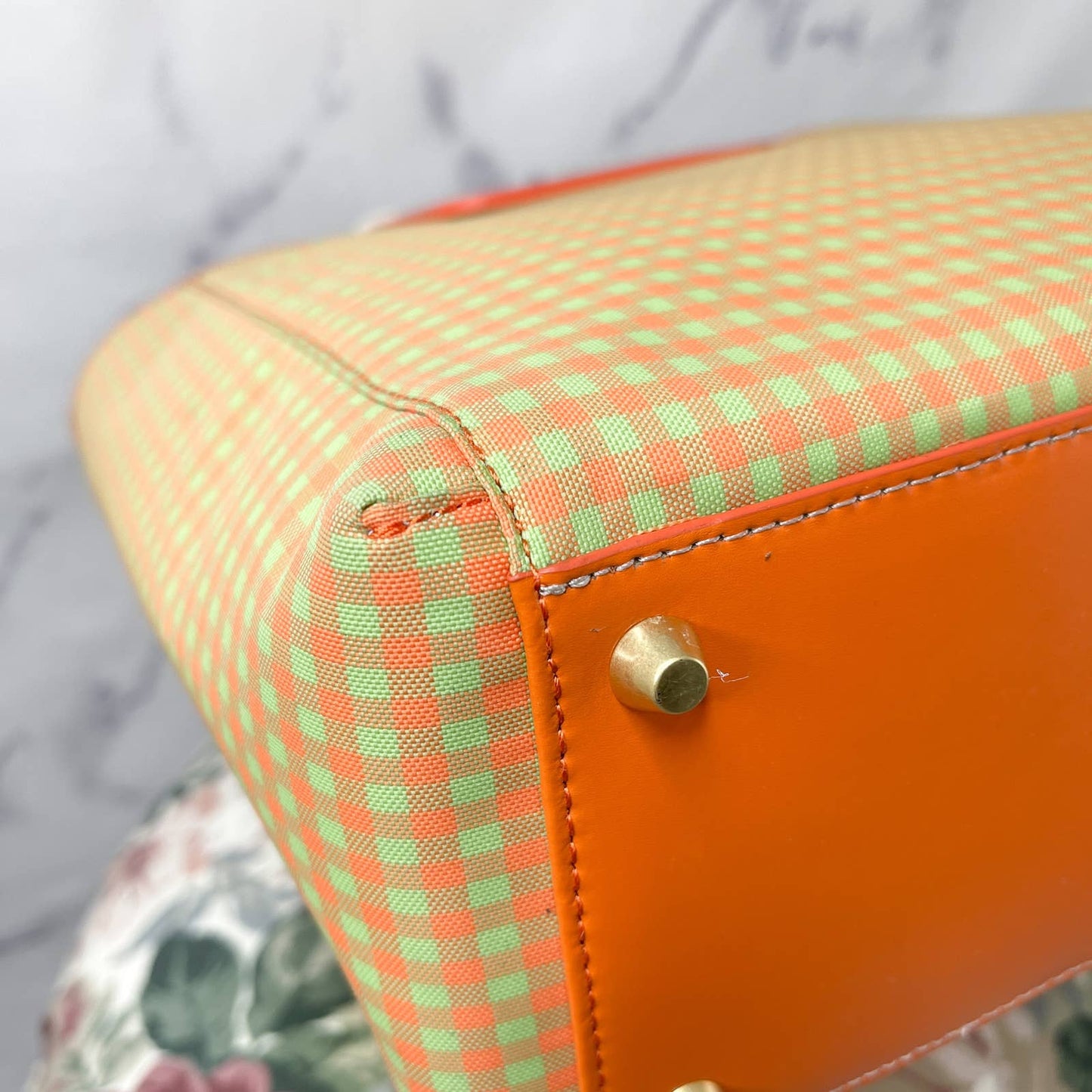STAUD | Shirley Gingham Nylon Tote Bag