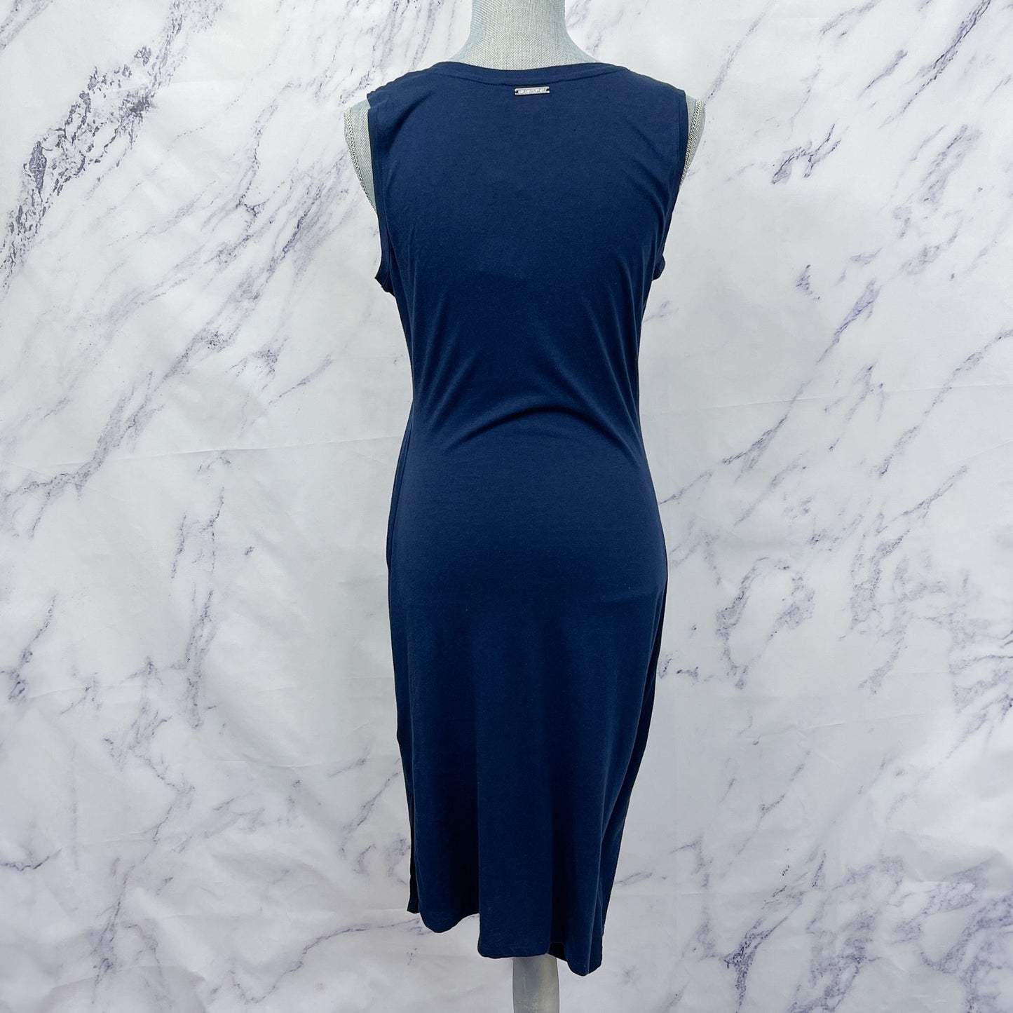 MICHAEL Michael Kors | Navy Sleeveless Faux Wrap Jersey Dress | M