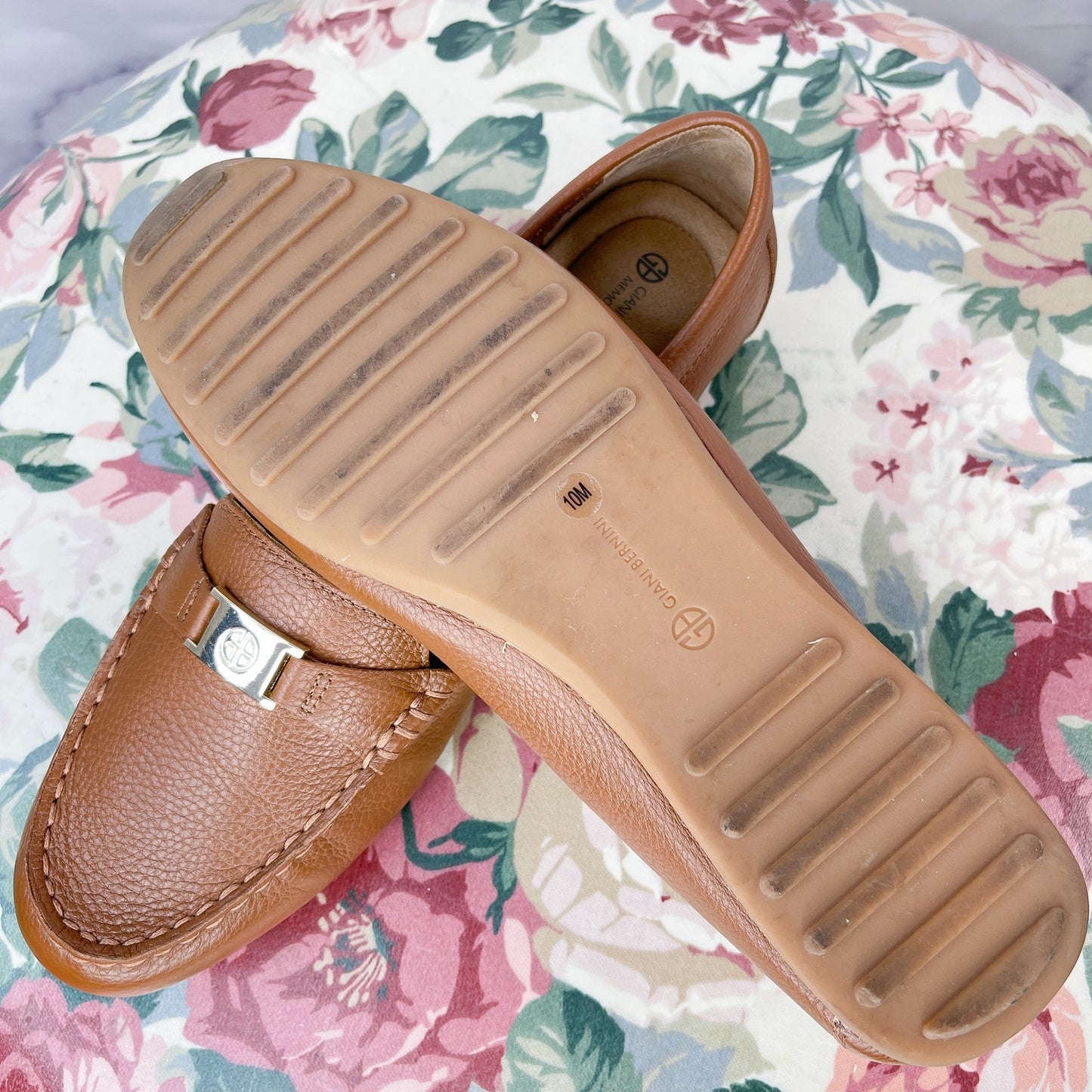 Giani Bernini | Dailyn Leather Loafer in Saddle Brown | 10