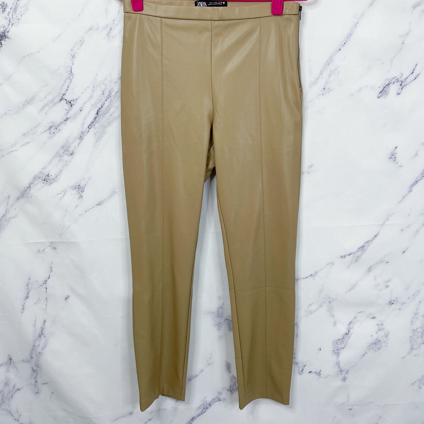 Zara | High Waisted Faux Leather Leggings | L