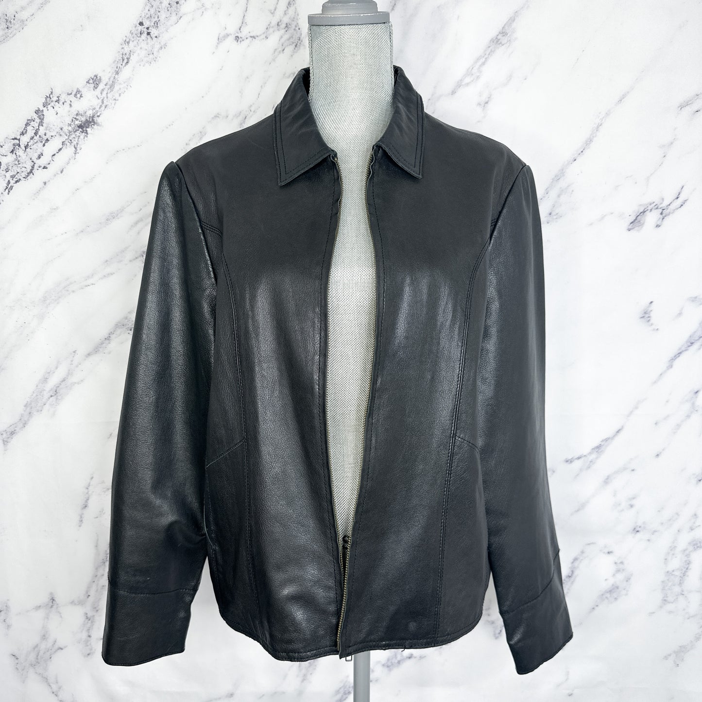 GAP | Vintage Black Genuine Leather Jacket | XL