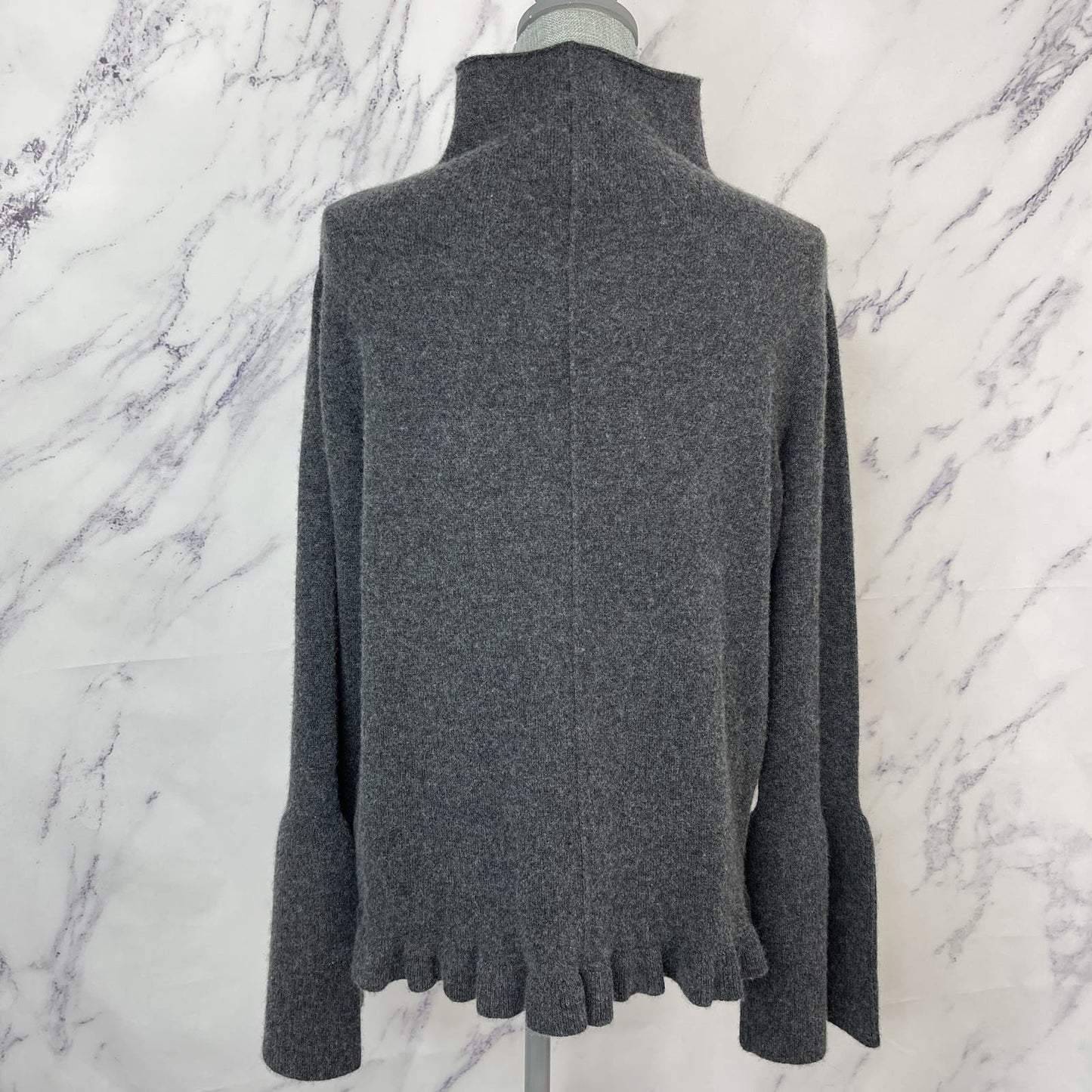 Lockhart | Charcoal Grey Cashmere Mock Sweater | L