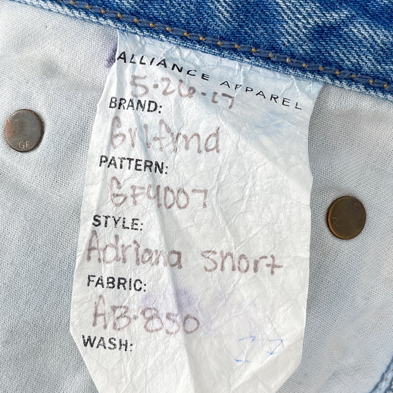 GRLFRND | “Adriana” Button Fly Roll Hem Cut Off Denim Shorts