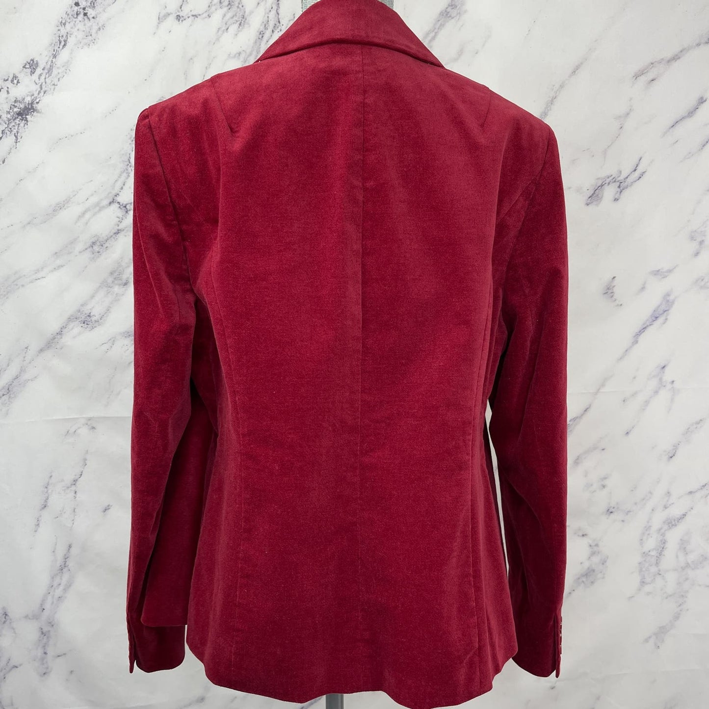 Jones New York | Deep Red/Maroon Velour Blazer | 14W