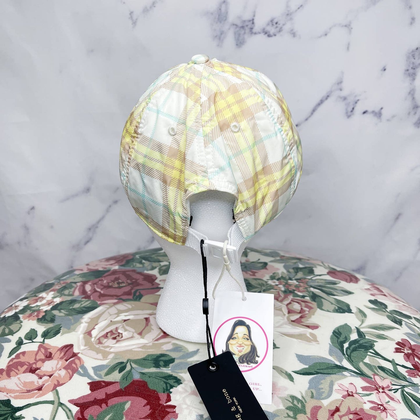Rag & Bone | Addison Plaid Yellow Baseball Cap