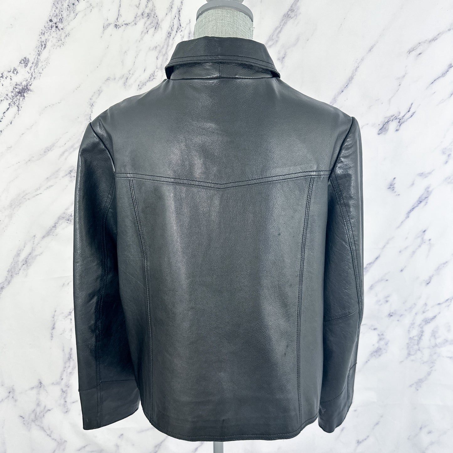 GAP | Vintage Black Genuine Leather Jacket | XL