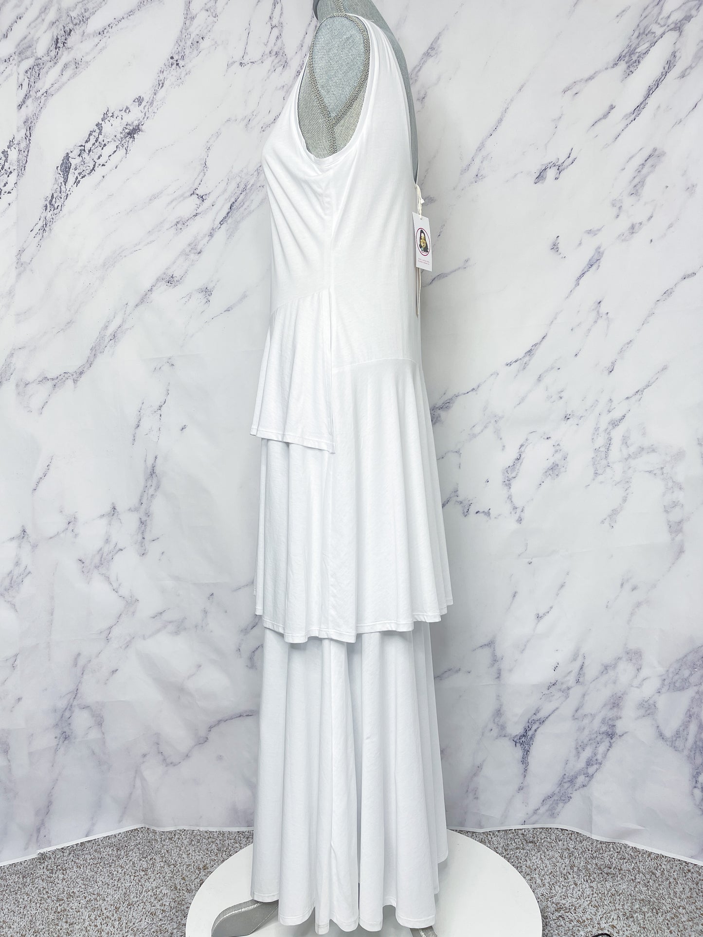 Rebecca Taylor | Tiered White Tank Dress | Size L