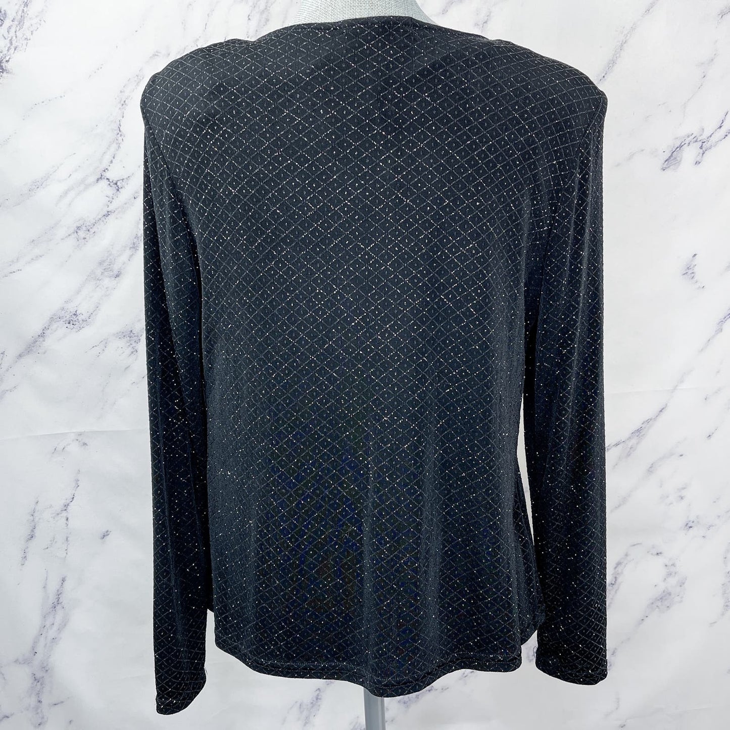 Onyx Nite | Black Metallic Cardigan and Tank Set | M