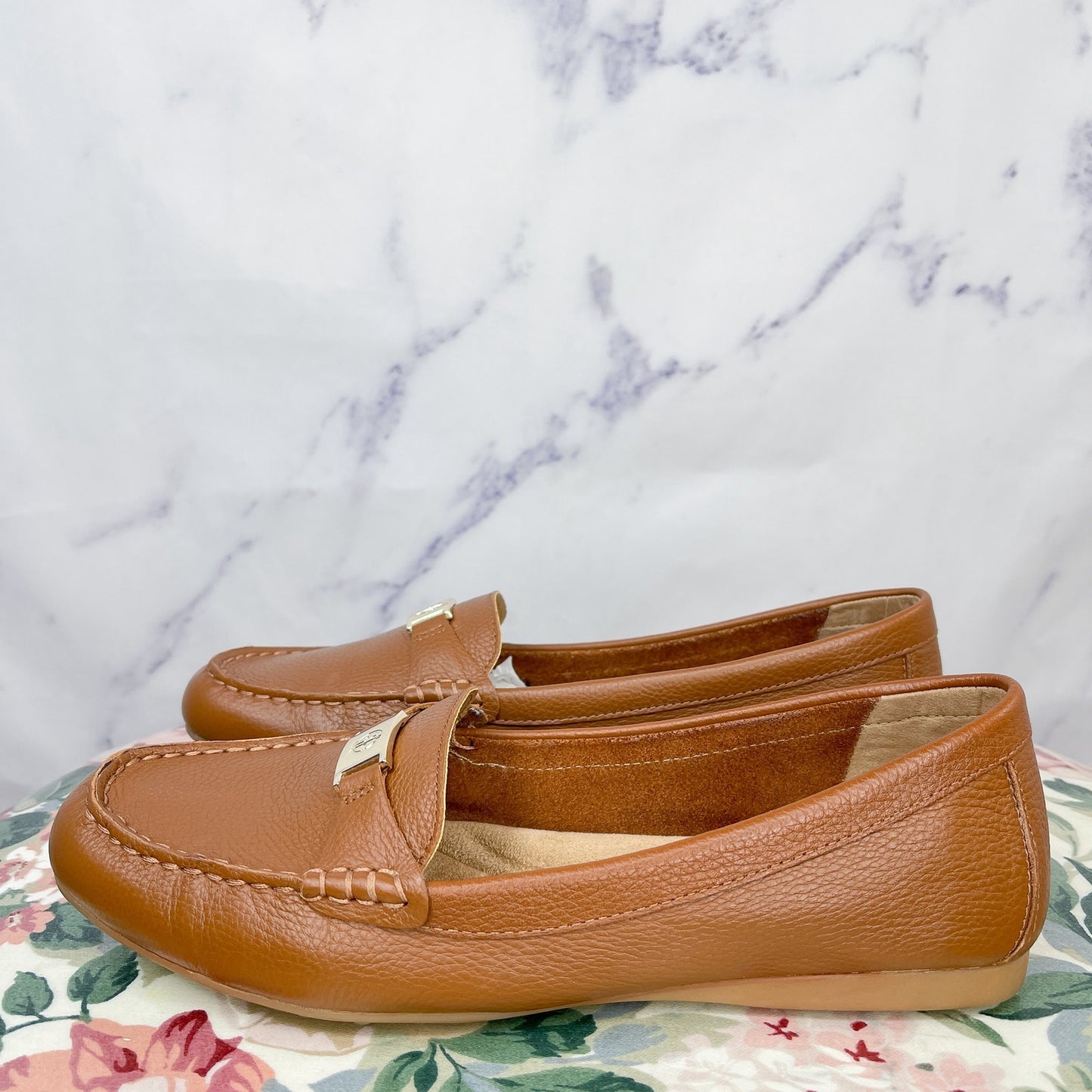 Giani Bernini | Dailyn Leather Loafer in Saddle Brown | 10