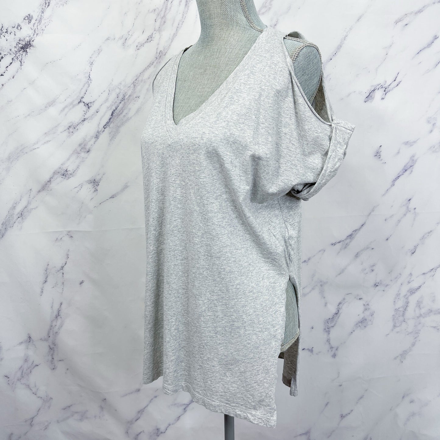 ALLSAINTS | Cora V Tee Cold Shoulder T-Shirt | XS/S