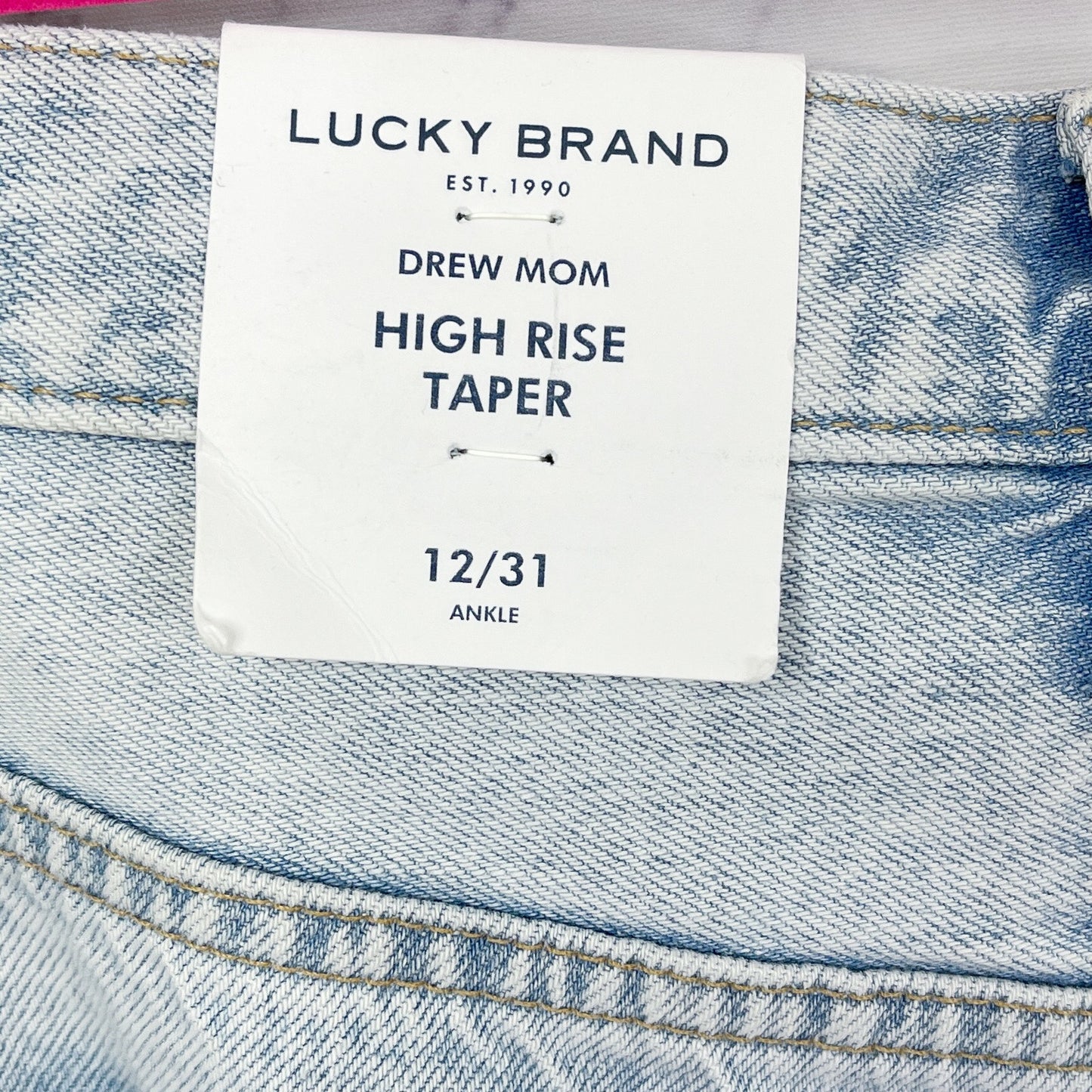 Lucky Brand | Drew Mom High Rise Taper Light Wash Jeans | 12/31 Ankle